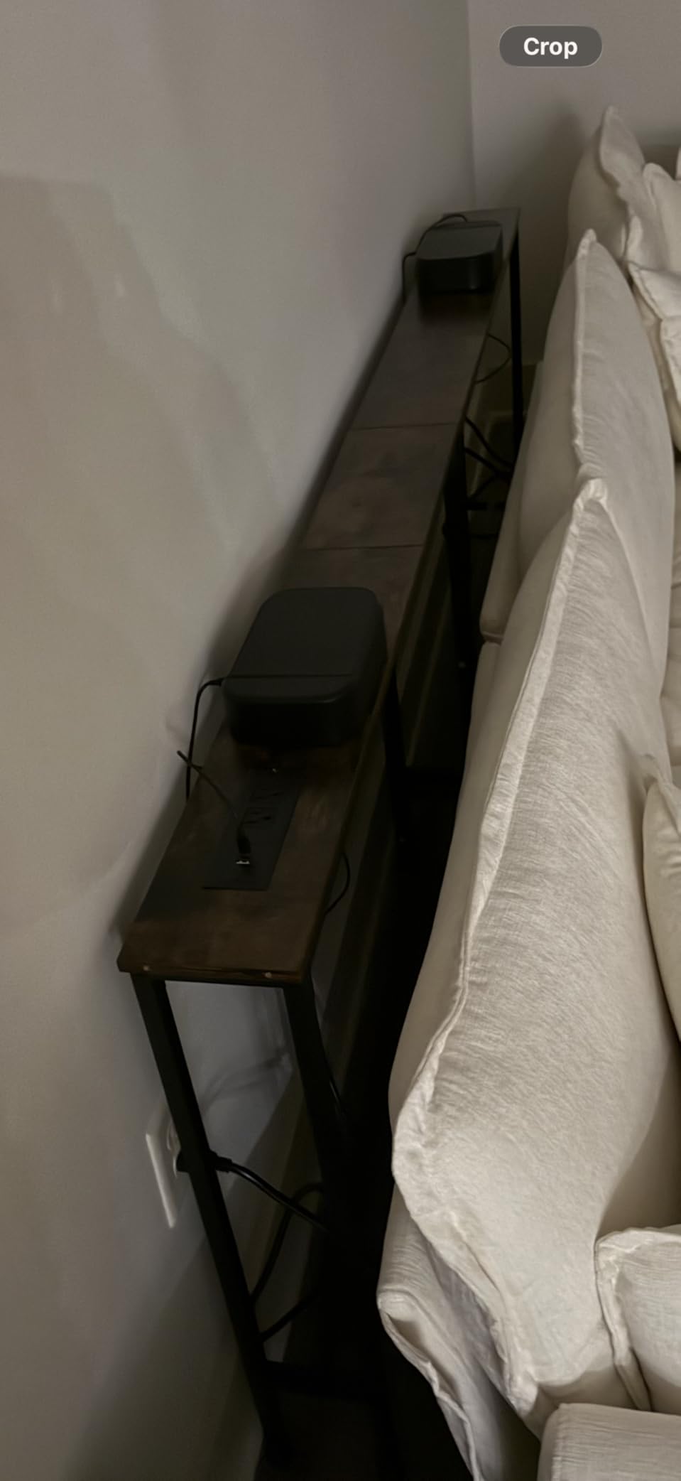 SUPERJARE 78.8 inch Narrow Behind Couch Table with 2 Charging Stations, 2 AC Outlets with USB-C Ports, Extra Storage Behind Sofa, Sofa Table Console Table for Entryway Living room, Rustic Brown customer photo 1