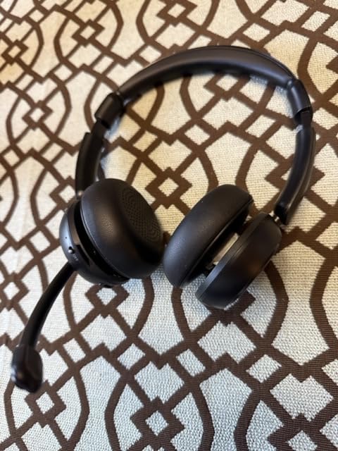 Upgrade ANC & ENC Wireless Headset with Mic for Work(Flip-to-Mute & Dongle) | Headset with Microphone for PC, Bluetooth 5.4 Noise Cancelling Headphones with Mic for Call Center/Home/Computer/Phones customer photo 2