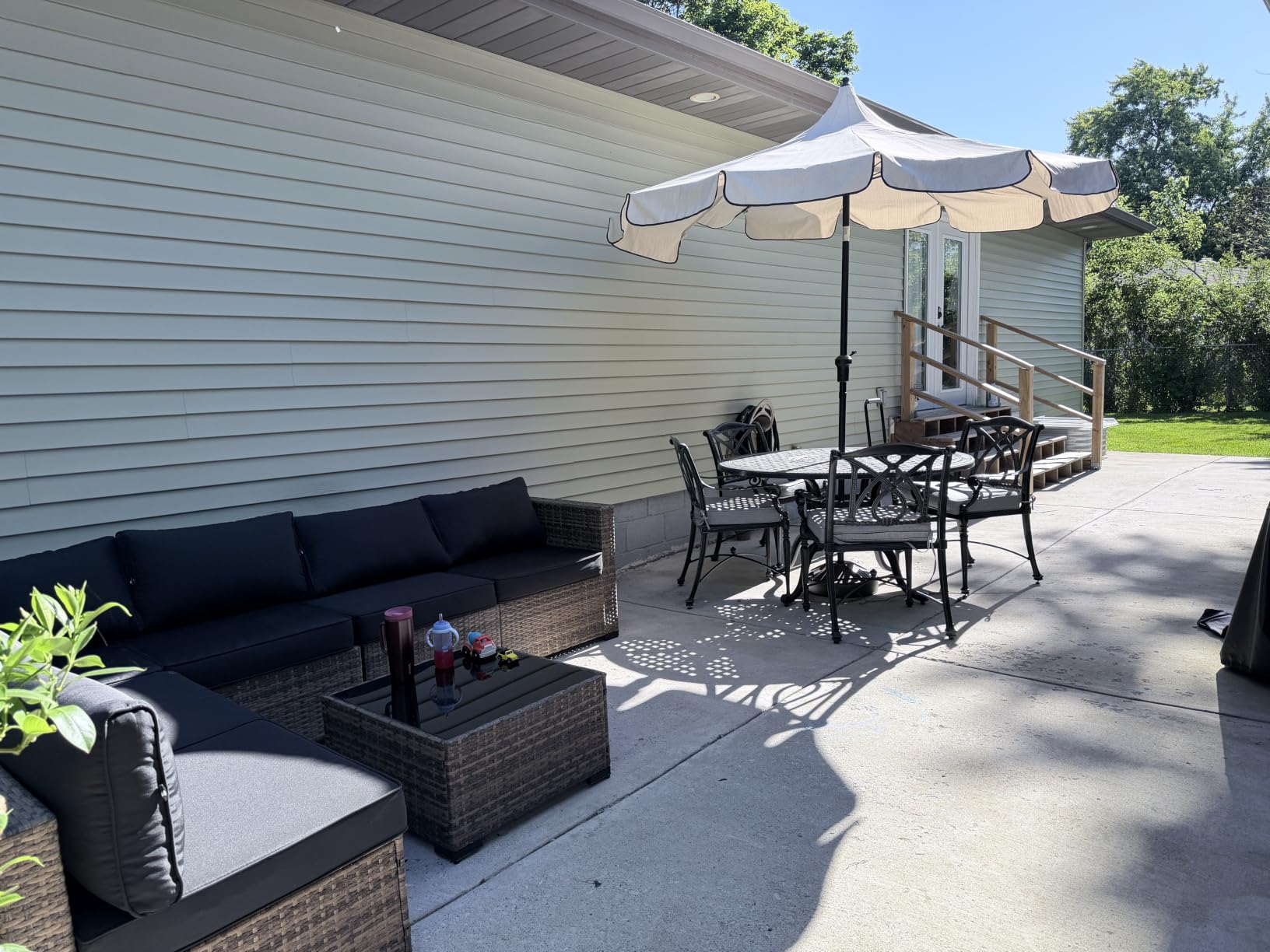 Aoxun Patio Furniture Sets, 7-Piece Outdoor Furniture with Thick Cushions, Wicker Conversation Set Sectional Sofa for Backyard, Poolside, Garden customer photo 2