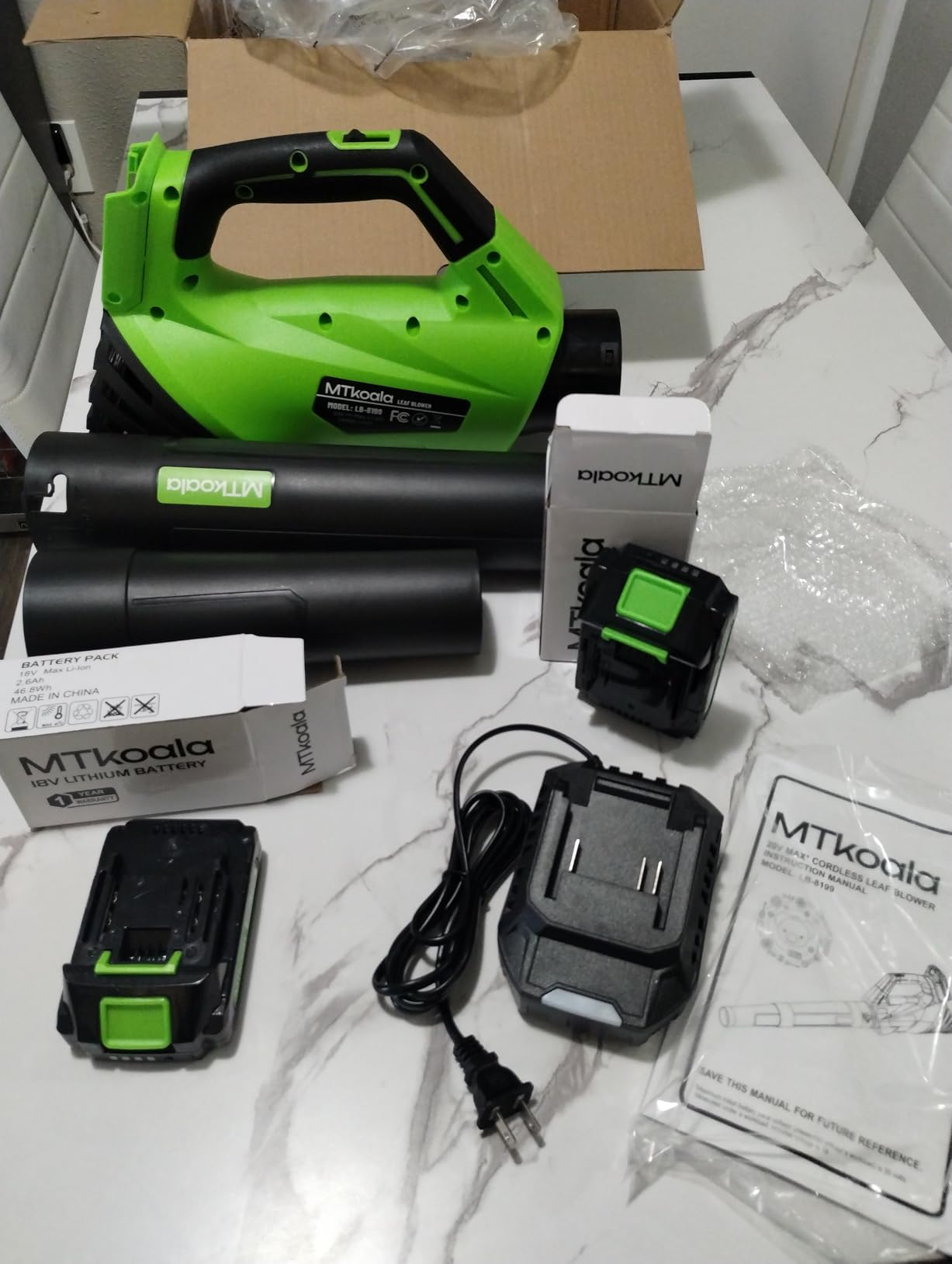 2026 Upgrade Leaf Blower, Leaf Blower Cordless with 2 * 2.6AH Batteries and Fast Charger, 450CFM &150MPH and 2 Speed Mode, Lightweight Electric Leaf Blowers for Lawn, Yard, Leaves, Dust Car (Orange) customer photo 2