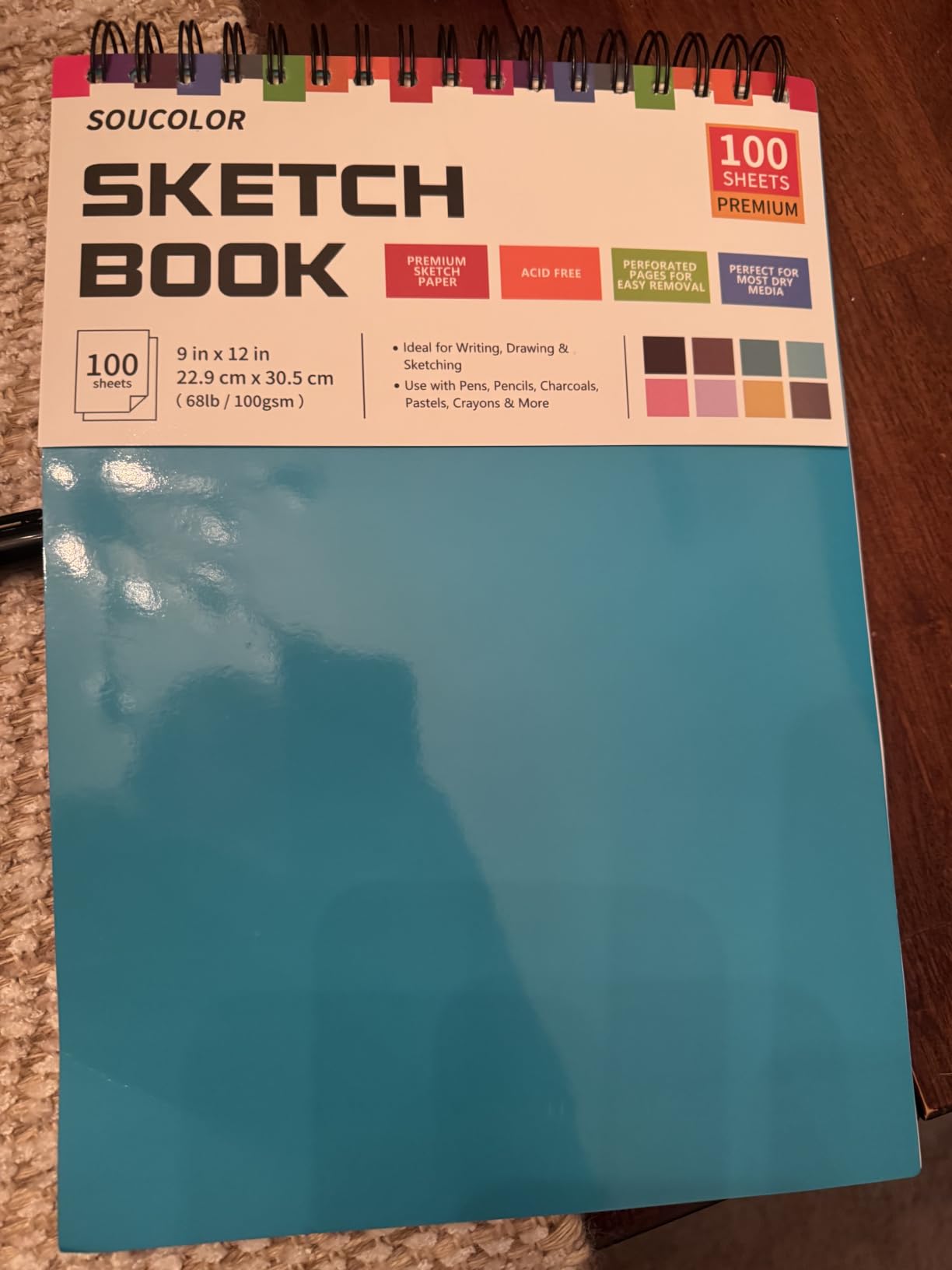 Soucolor Watercolor Paper Pad 9x12 140lb Cold Press 40 Sheets Art Supplies | Professional Wet Techniques Water Color Paper,140lb/300gsm Artist Painting Book texture, Acid-free archival quality customer photo 1