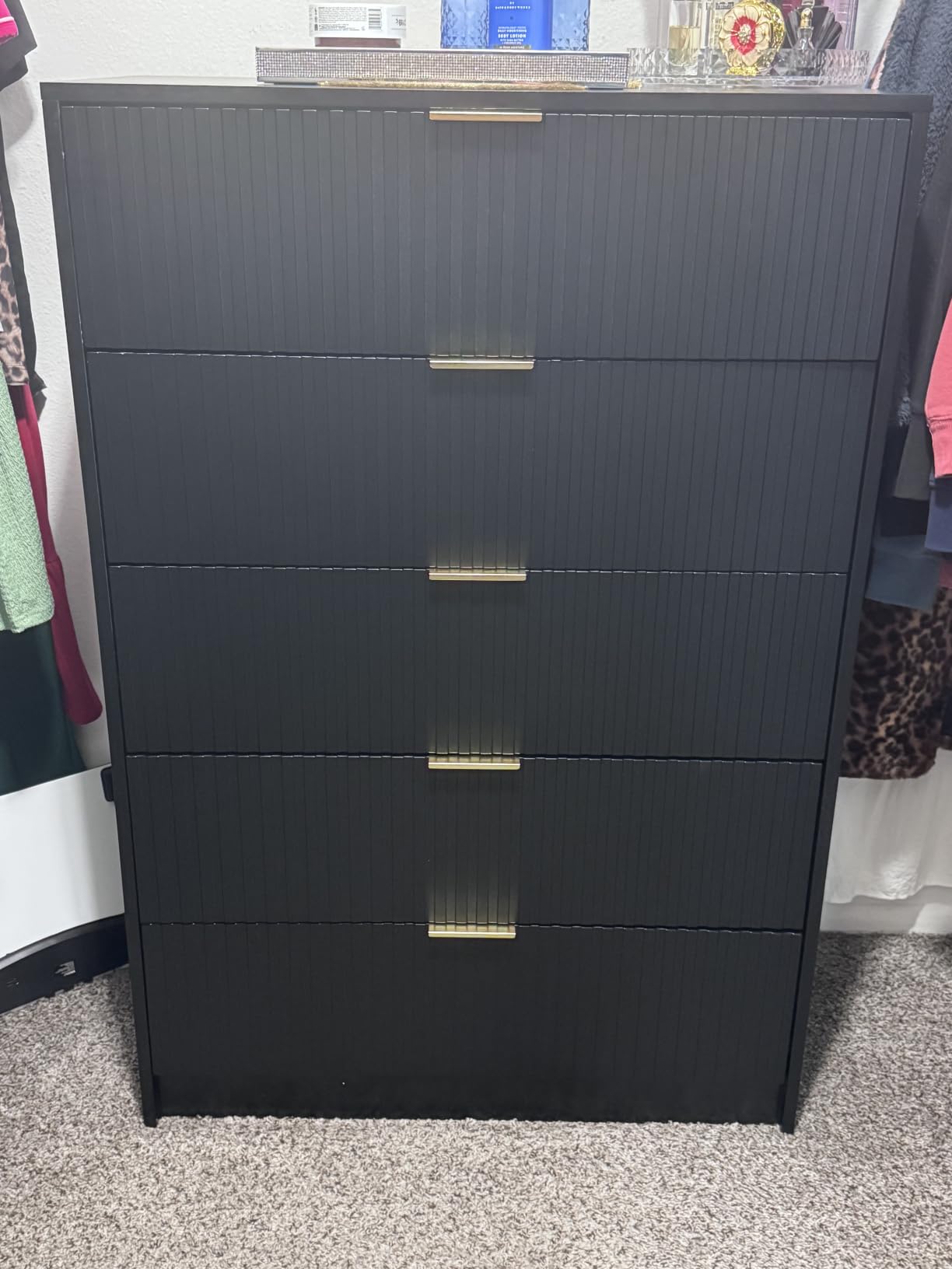 MAISONARIA Green 6 Drawer Dresser for Bedroom, 55