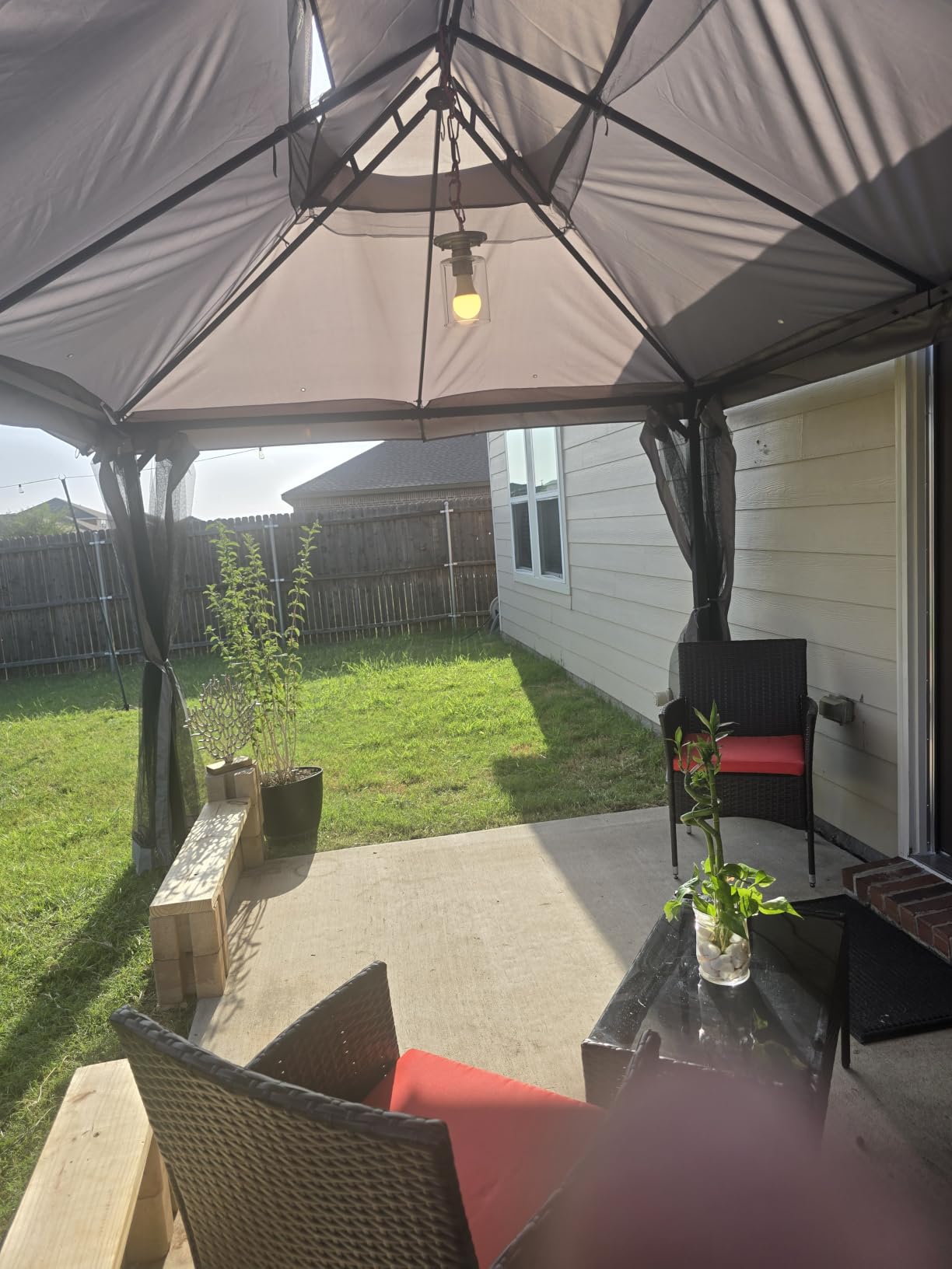 Aoxun Outdoor Gazebo for Patio 10x12, Metal Frame Canopy with Double Roofs, Heavy Duty Party Tent and Shelter with Mosquito Netting and Privacy Screen for Backyard, Lawn, Garden, Deck customer photo 2