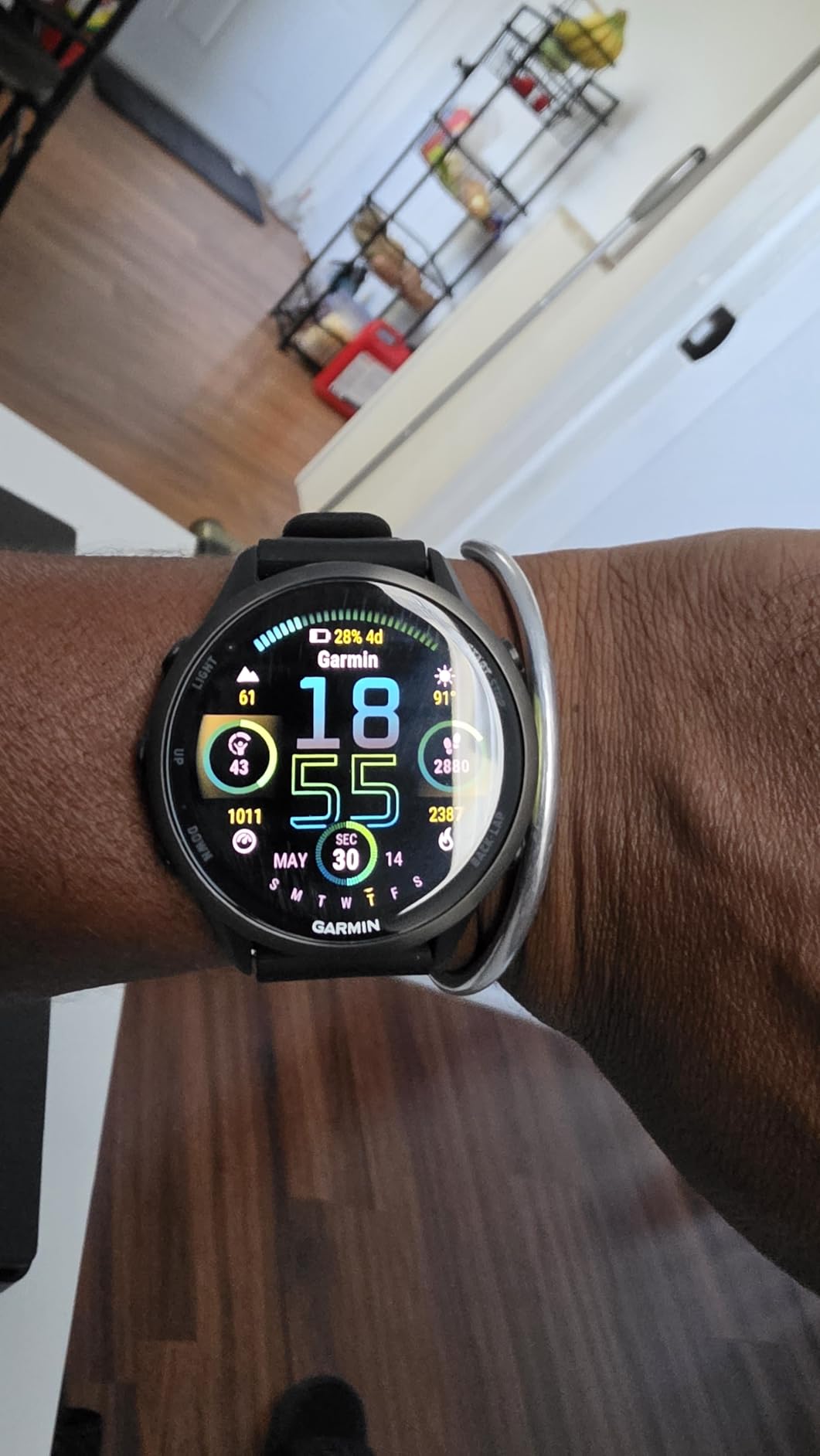 Garmin Forerunner 970, 47mm, Carbon Gray DLC Titanium, Black/Whitestone | Premium GPS Running & Triathlon Smartwatch, AMOLED Display, Built-In Flashlight, Enhanced Navigation customer photo 1