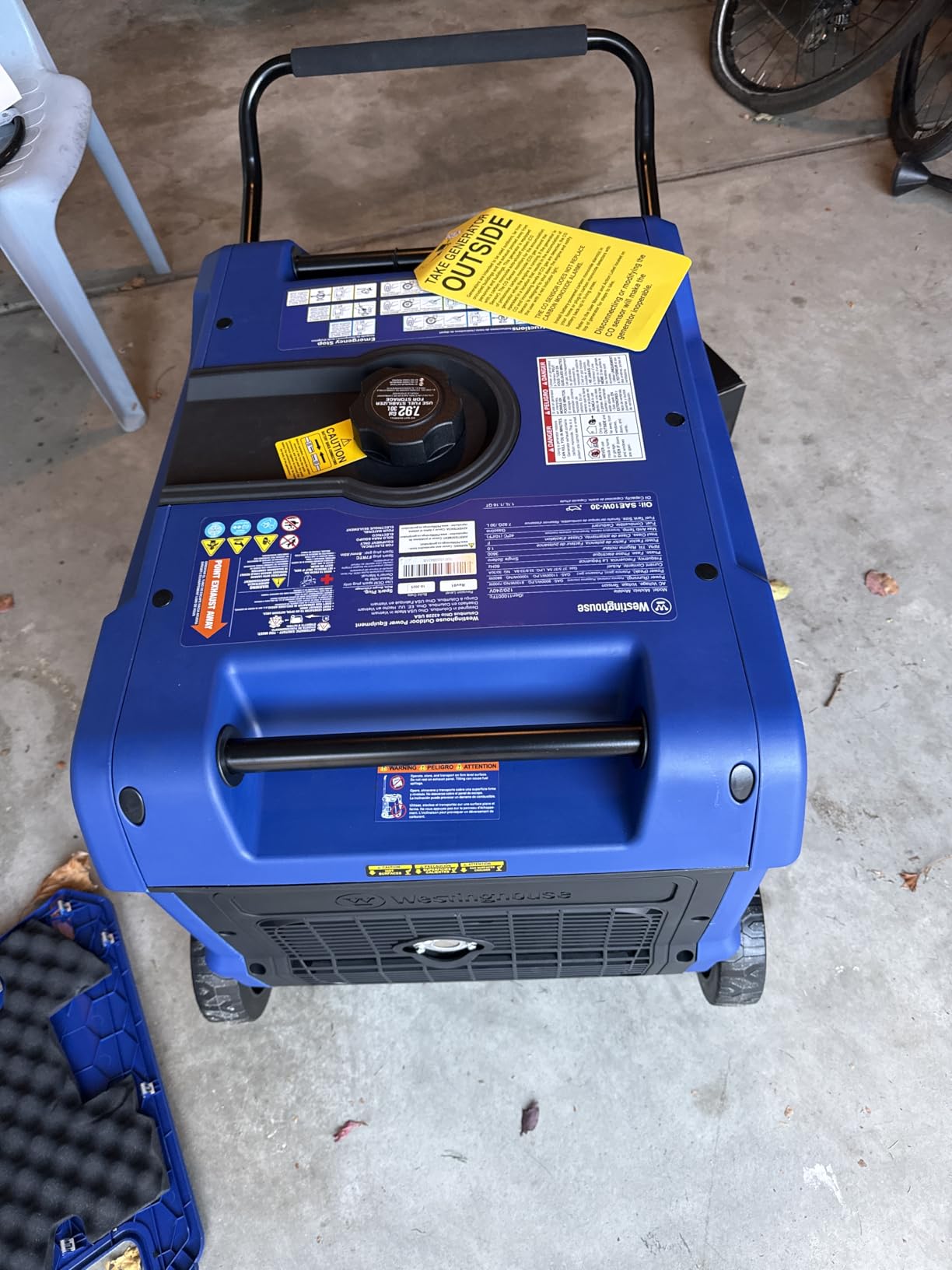 Westinghouse 12000 Peak Watt Tri-Fuel Portable Inverter Generator, Remote Start, Transfer Switch Ready, Gas/Propane/Natural Gas Powered, Low THD, Safe for Electronics, Parallel Capable, CO Sensor customer photo 1