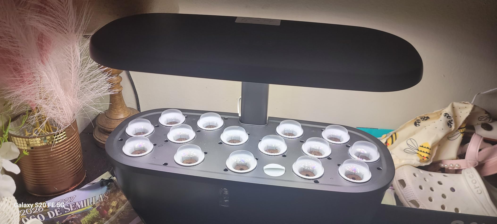 MG-15 Hydroponic Growing System Kits, Smart Indoor Garden with 24W Grow LED Light Full Spectrum, 15 Pods Herb Garden Planter Indoor Gardening for Gifts, Kitchen customer photo 1