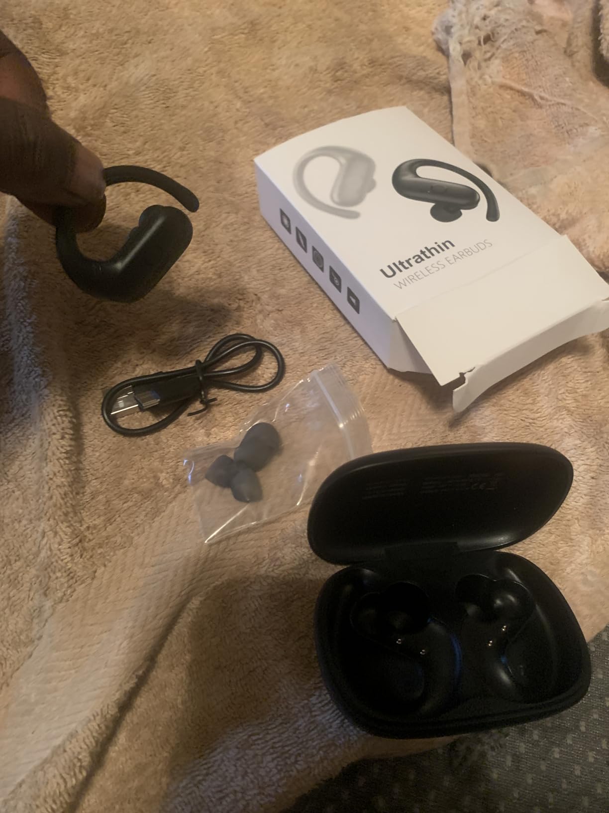 Sport Wireless Earbuds,60Hrs BT5.4 ENC IPX7 Waterproof Earhooks Deep Bass customer photo 1