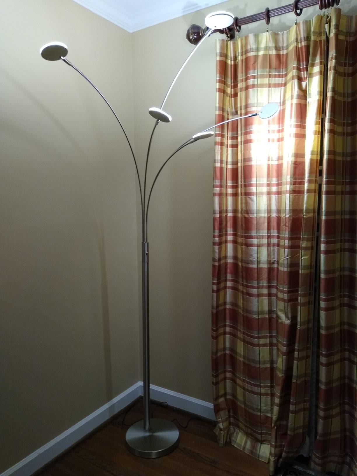 Brightech Orion Arc Floor Lamp for Living Room, Tree Floor Lamp with 5 Adjustable Arms, Multi-Head Standing Lamp with Flexible Rotating LED Lights for Bedroom, Dorm - Bright Hanging Lighting - Brass customer photo 1