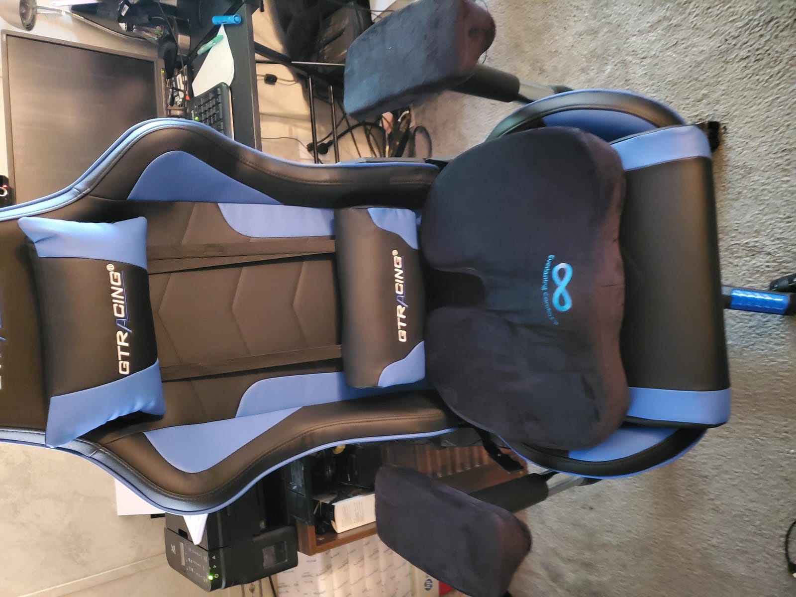 GTPLAYER Gaming Chair with Bluetooth Speakers, Adjustable Backrest and Height, 3D Armrests, Footrest, Ergonomic Computer Chair for Gamers (Brick Red) customer photo 2