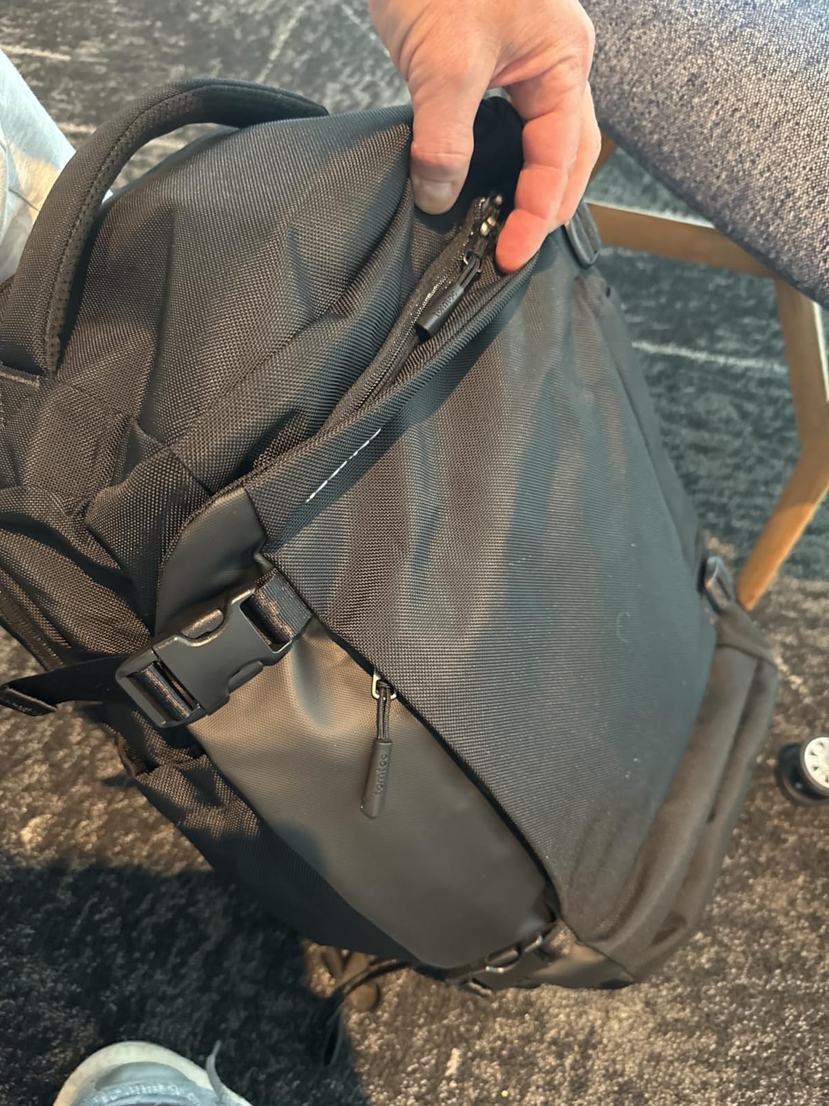 tomtoc Travel Backpack, TSA Carry On/Personal Item Bag Flight Approved | 28/40L Carry on Luggage Backpack for Men Women, PFAS Free, Water-resistant Business Airplanes Rucksack for Travel Essentials customer photo 1