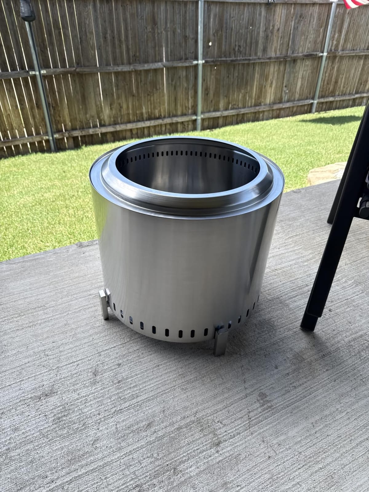 OutVue 19.5 inch Stainless Steel Smokeless Fire Pit with Tote Bag | Outdoor Smokeless Firepit with Fire Poker, Wood Burning Fire Pits for Camping, Bonfire, Low Smoke Firepit for Outside customer photo 2