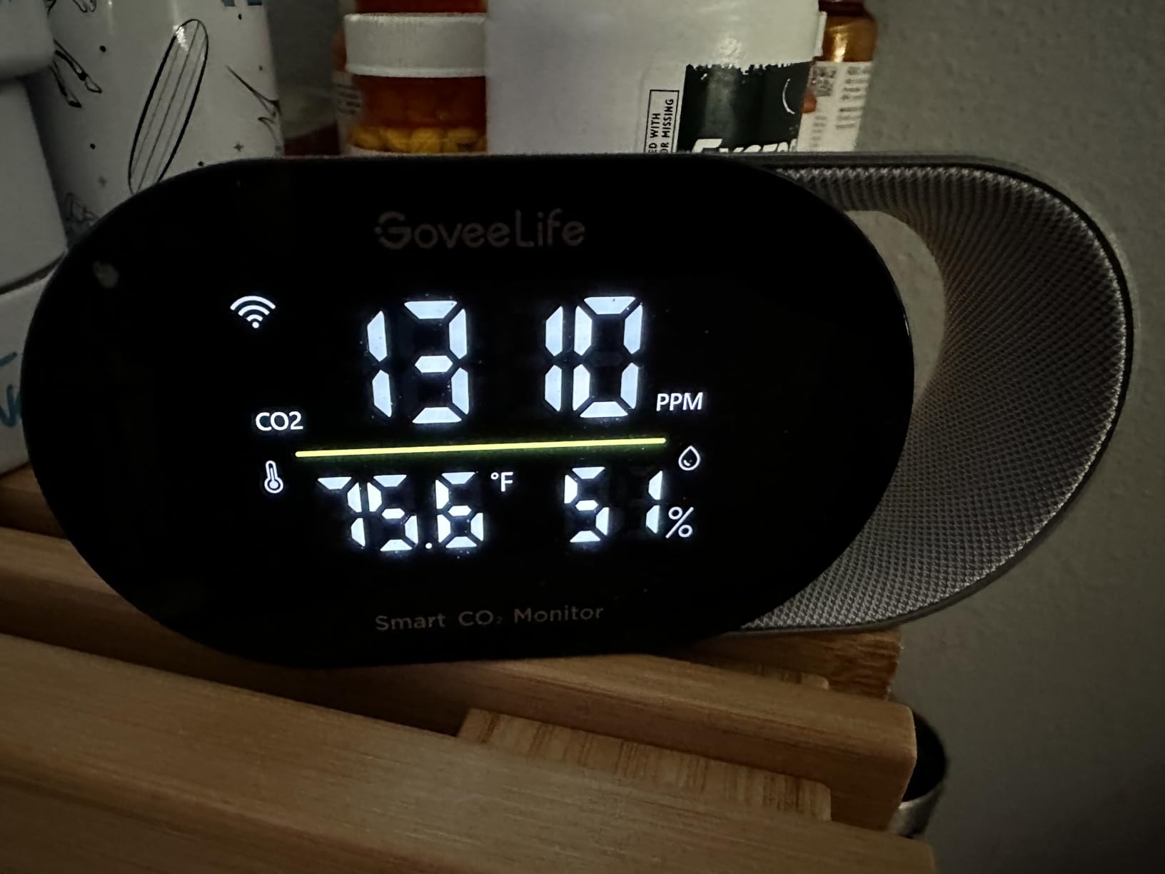 GoveeLife Smart Air Quality Monitor CO2 Detector H5140, Display & Alarm | Indoor temperature humidity sensors for health, real-time sleep quality & energy efficiency for office, bedroom, kitchen customer photo 1