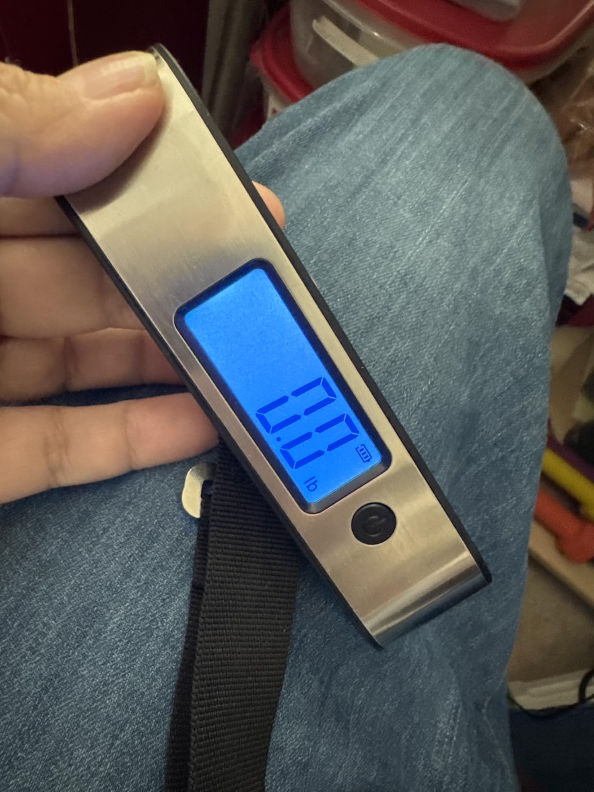 travel inspira Rechargeable Luggage Scale 110lb/50kg - Large Backlit Display - Stainless Steel - Portable Digital Hanging Scale for Suitcases, Bags, Packages (USB-C Charging Included) customer photo 1