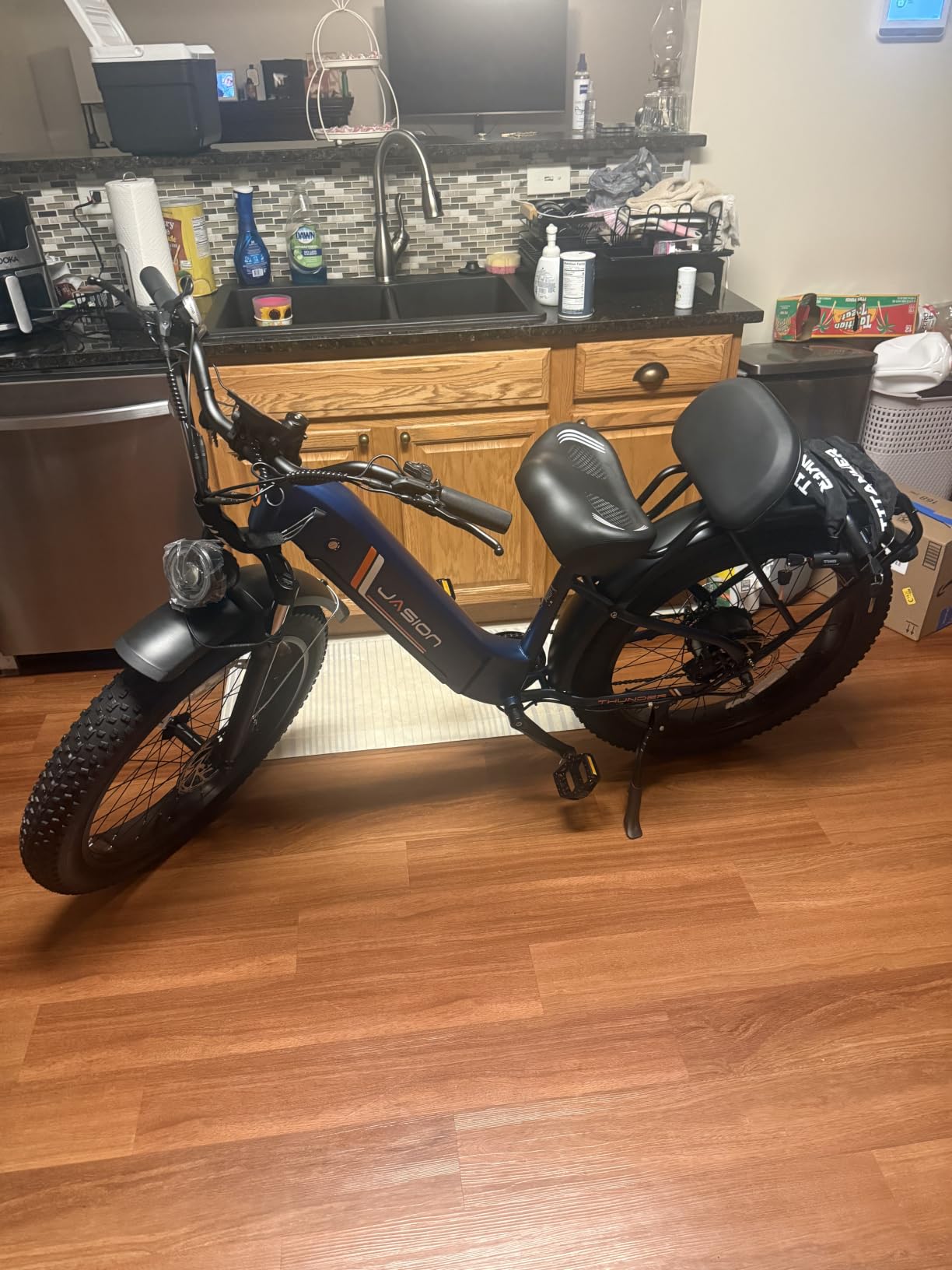 Jasion Thunder Electric Bike, 1800W Peak Ebikes for Adults, 26'' Fat Tire Best Ebike for Men, 80 Miles with 864Wh Battery, 30+MPH Max Speed Bicycles, 400LB Capacity, Certified by UL2849 customer photo 1