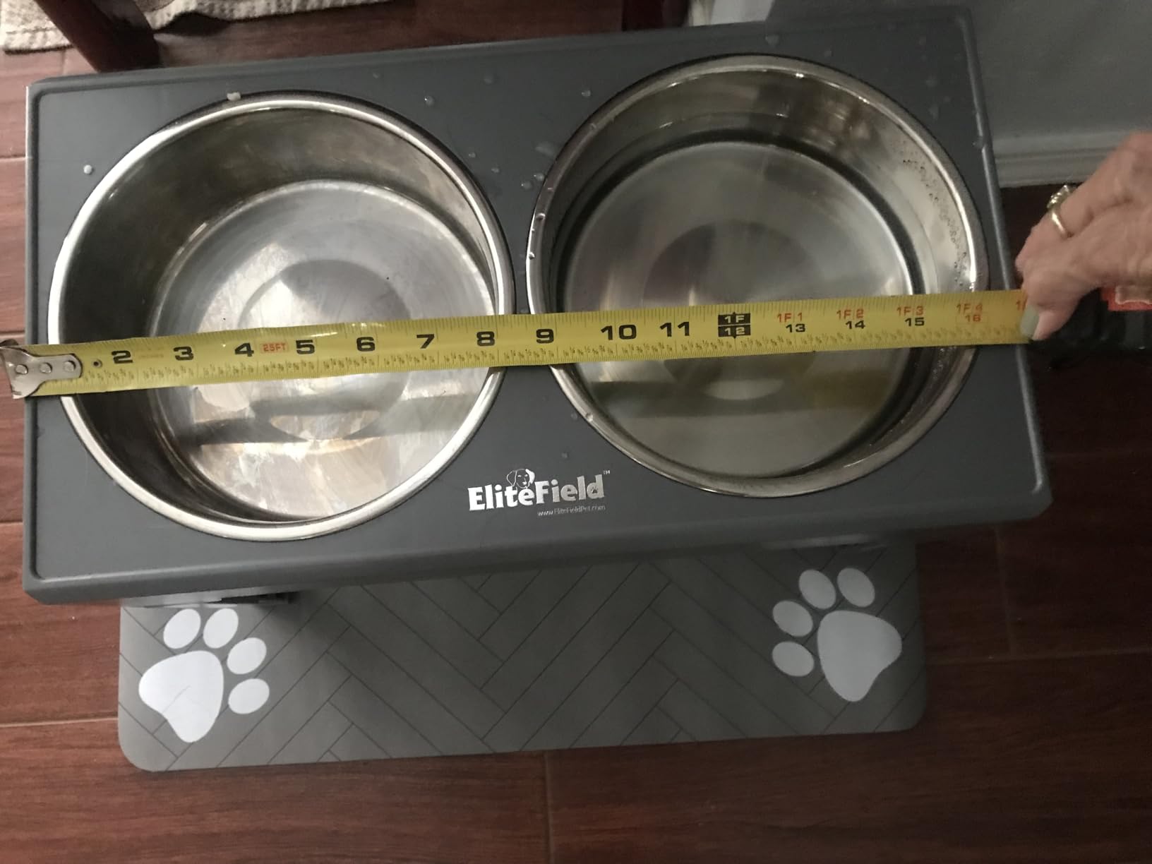 EliteField Elevated Dog Bowls, 2 Stainless Steel Bowls (2-Year Warranty) | 58 oz Bowls, 5 Adjustable Heights, Small to Large Dogs, Foldable, Dishwasher Safe, Anti-Slip Feet customer photo 2