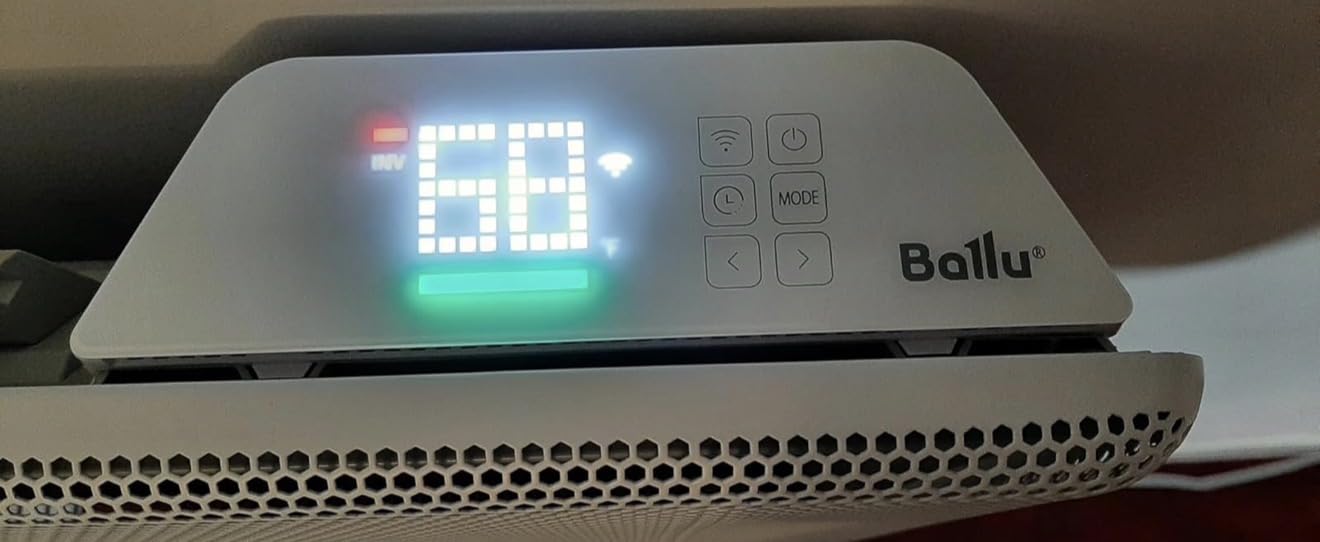 Ballu Mica Infrared Panel Space Heater for Large Room, Smart Quiet Heater with Programmable Thermostat, WiFi App Control, Inverter Energy Efficient for Indoor Use, Compatible with Alexa, White customer photo 1