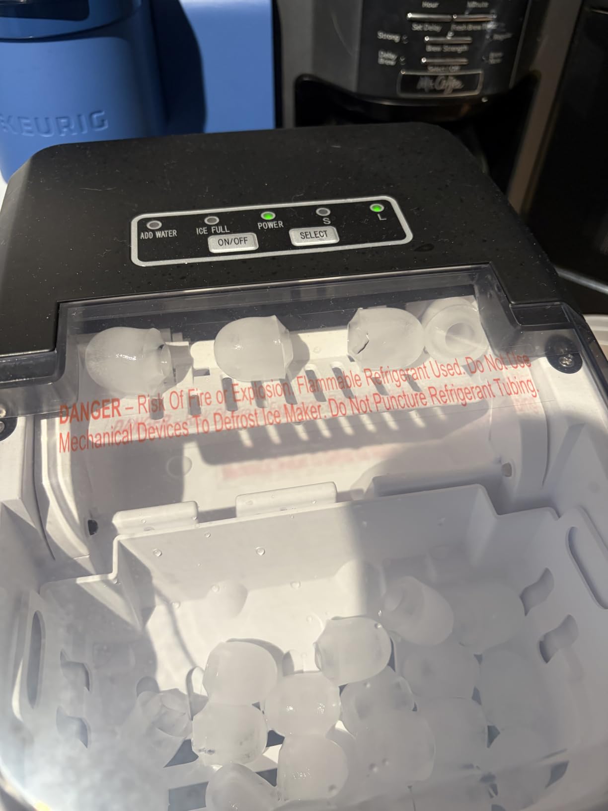Antarctic Star Nugget Ice Maker Countertop 44Lb/Day LED Display Machine, 10-15min fast ice, 2 sizes, energy-save, portable, self-clean, 1.8L tank, 2.65Lbs storage, basket/scoop. Home/Bar/RV/Office customer photo 1