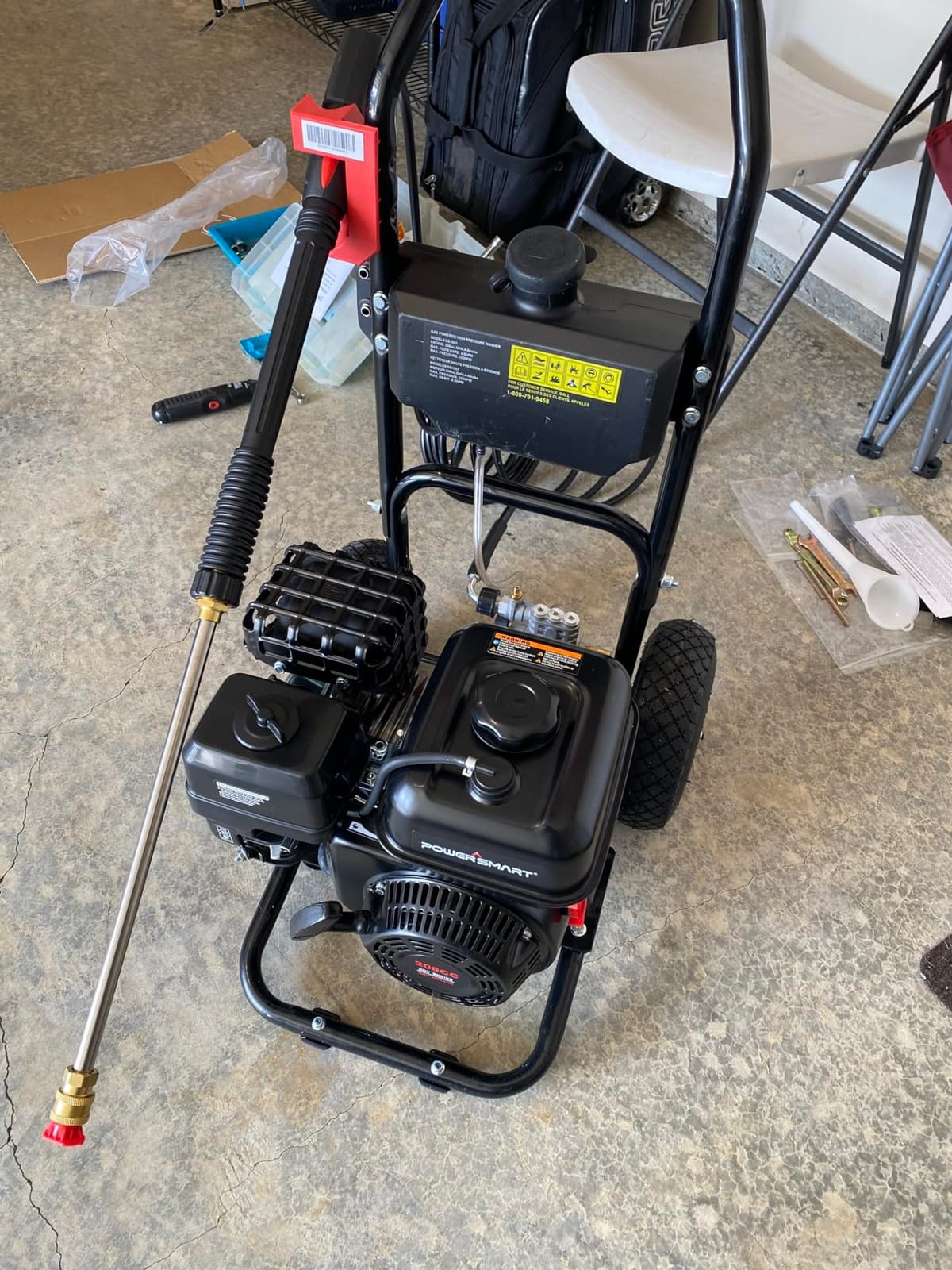 PowerSmart 3000 PSI Max Electric Pressure Washer-1.2 GPM Brushless Motor Power Washer with 5 Nozzles, GFCI Protection, 8