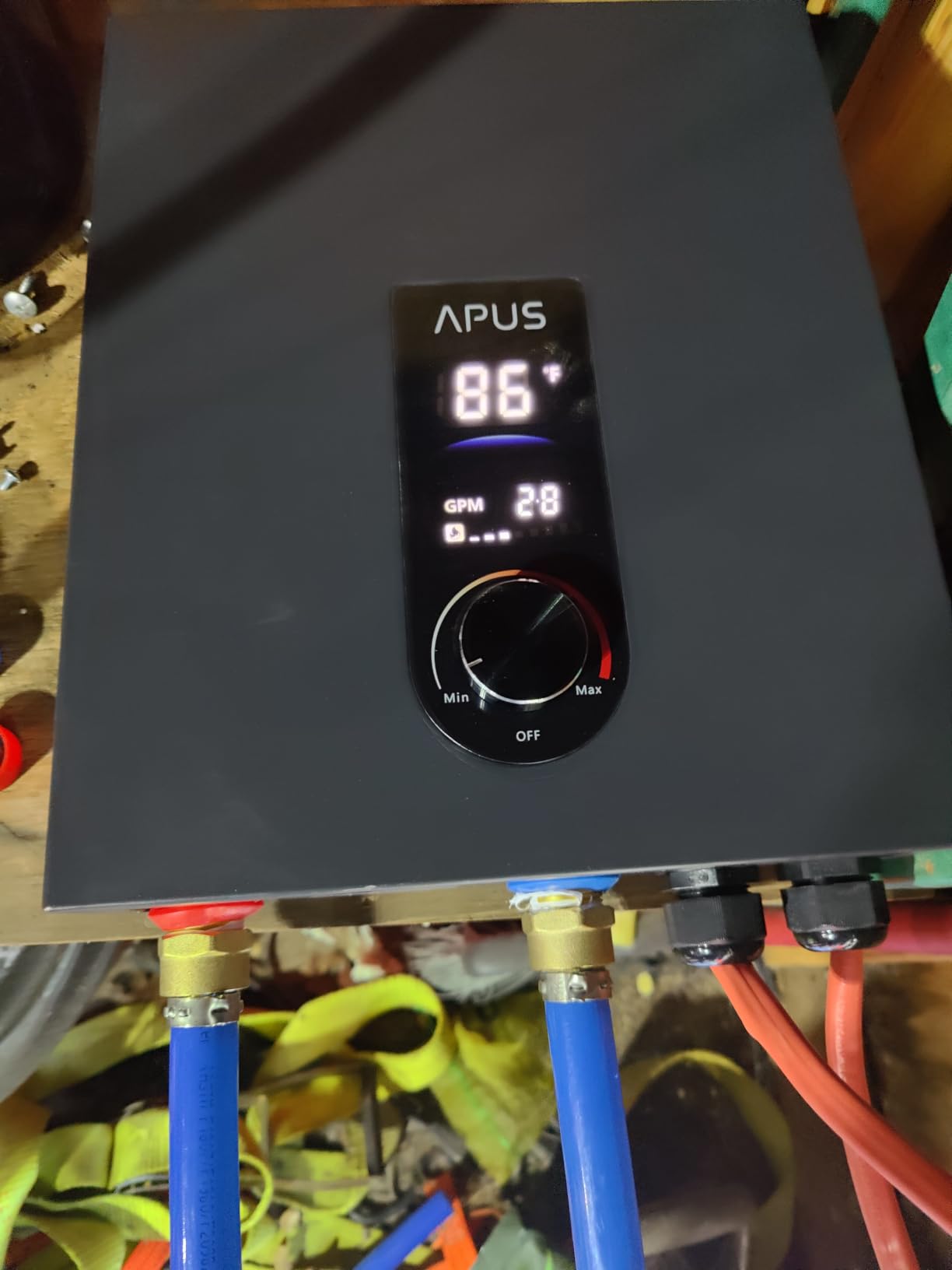 APUS 27kW Electric Tankless Water Heater, 240V, Up to 6.5 GPM, 3s Instant | Whole Home 3-4 Points Supply, LED Display, 86-140°F, Self-Modulating, Compact Design, 99.8% Thermal Efficiency customer photo 2