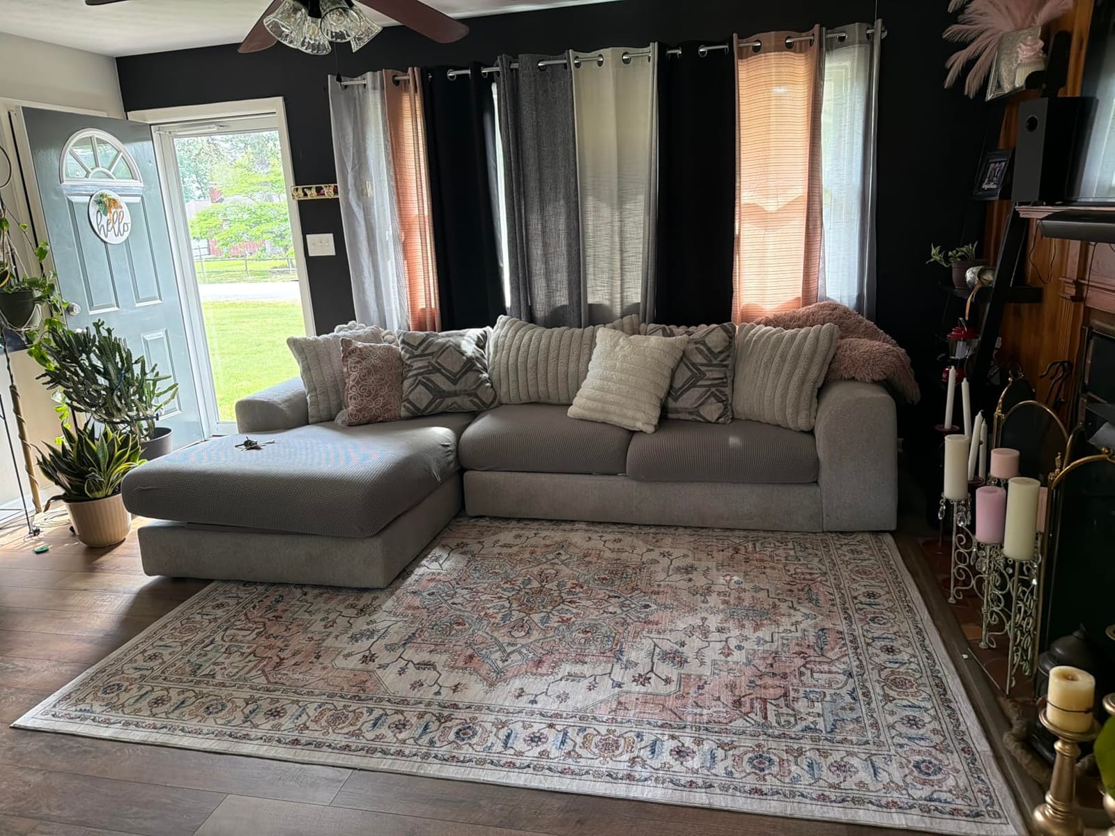 5x7 Area Rug for Living Room Soft Washable Vintage Boho Area Rug customer photo 1