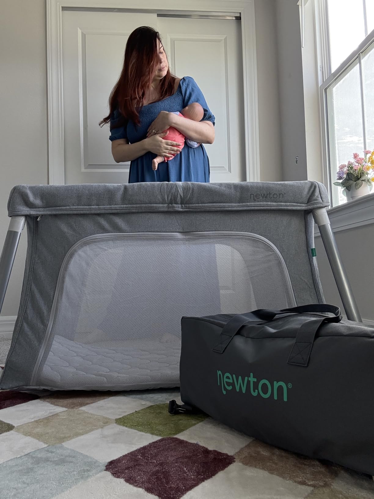 Newton Baby Compact Travel Crib & Play Yard, Carry-On Size - Sand customer photo 1