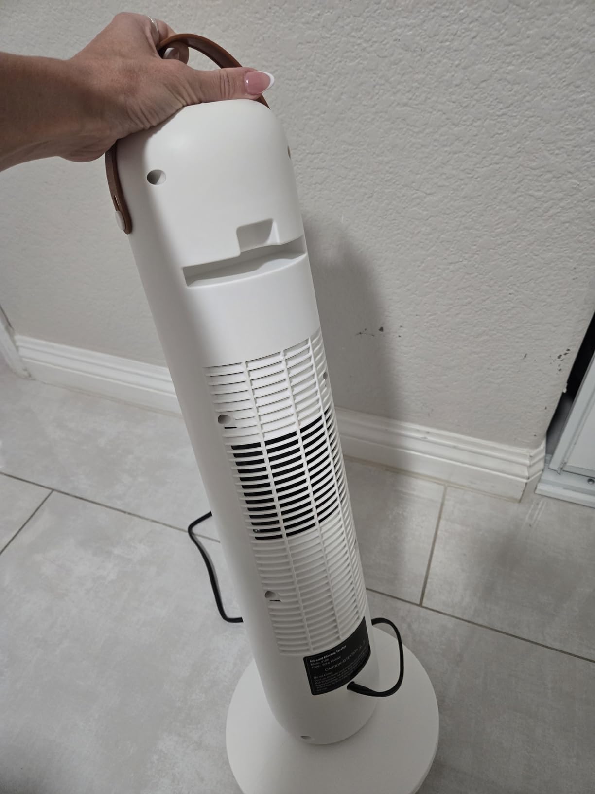 Patio Heater for Outdoor Use, Infrared Electric Outdoor Heater, 1500W Instant Heating, 60-Degree Oscillation, 9 Heat Levels, 9H Timer, Remote, for Garage, Backyard, Large Room, Indoor, 32.2