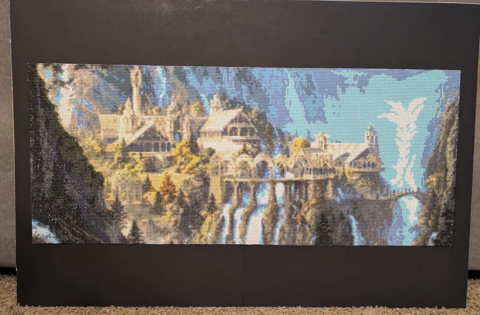 YALKIN Square 5D Diamond Painting Kits for Adults, Castle Large Diamond Art Kits Full Drill Diamond Painting Kit for Adult Beginners, DIY Crystal Picture Art for Home Wall Decor 40x70CM/15.8x27.6in customer photo 1