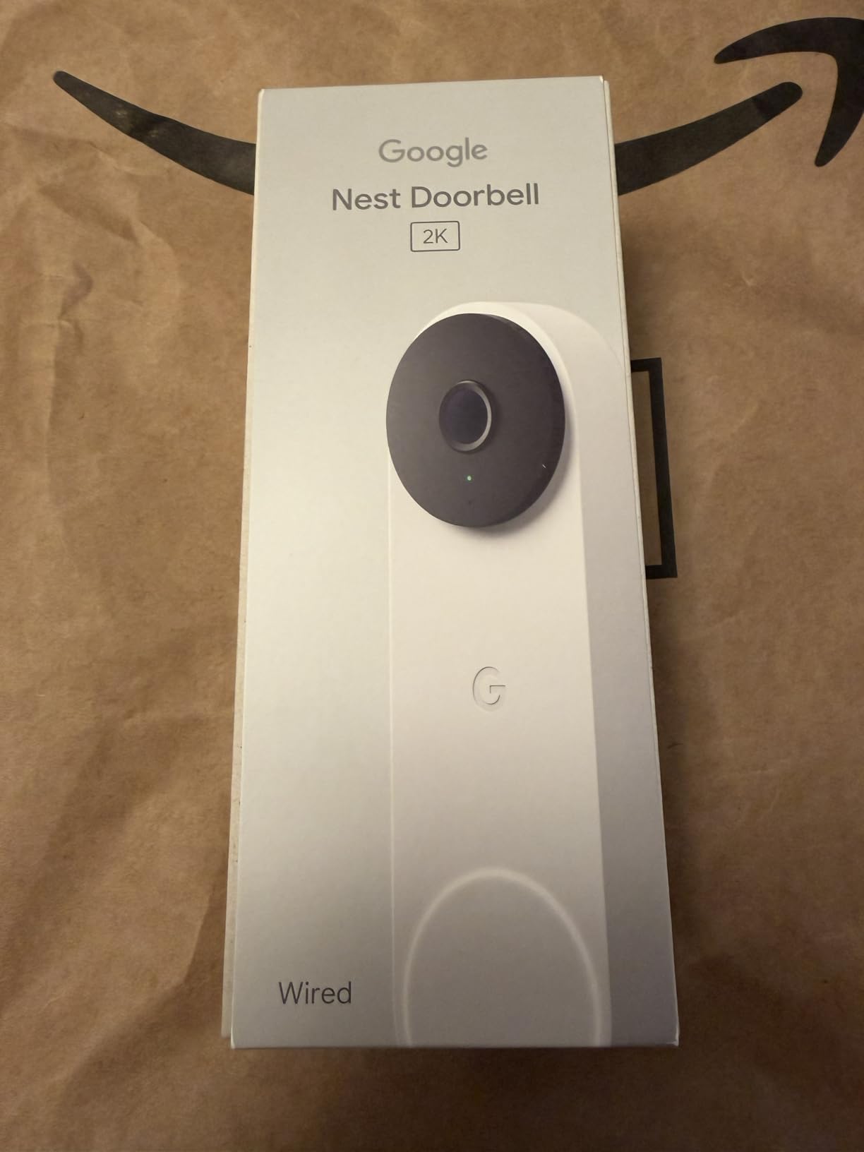 Nest Doorbell (Wired, 3rd Gen) - 2K Video, Live View - 2025 - Hazel | Video doorbell, 2K HDR, intelligent alerts, color night vision, 2-way audio, works with Google Home & Gemini customer photo 1