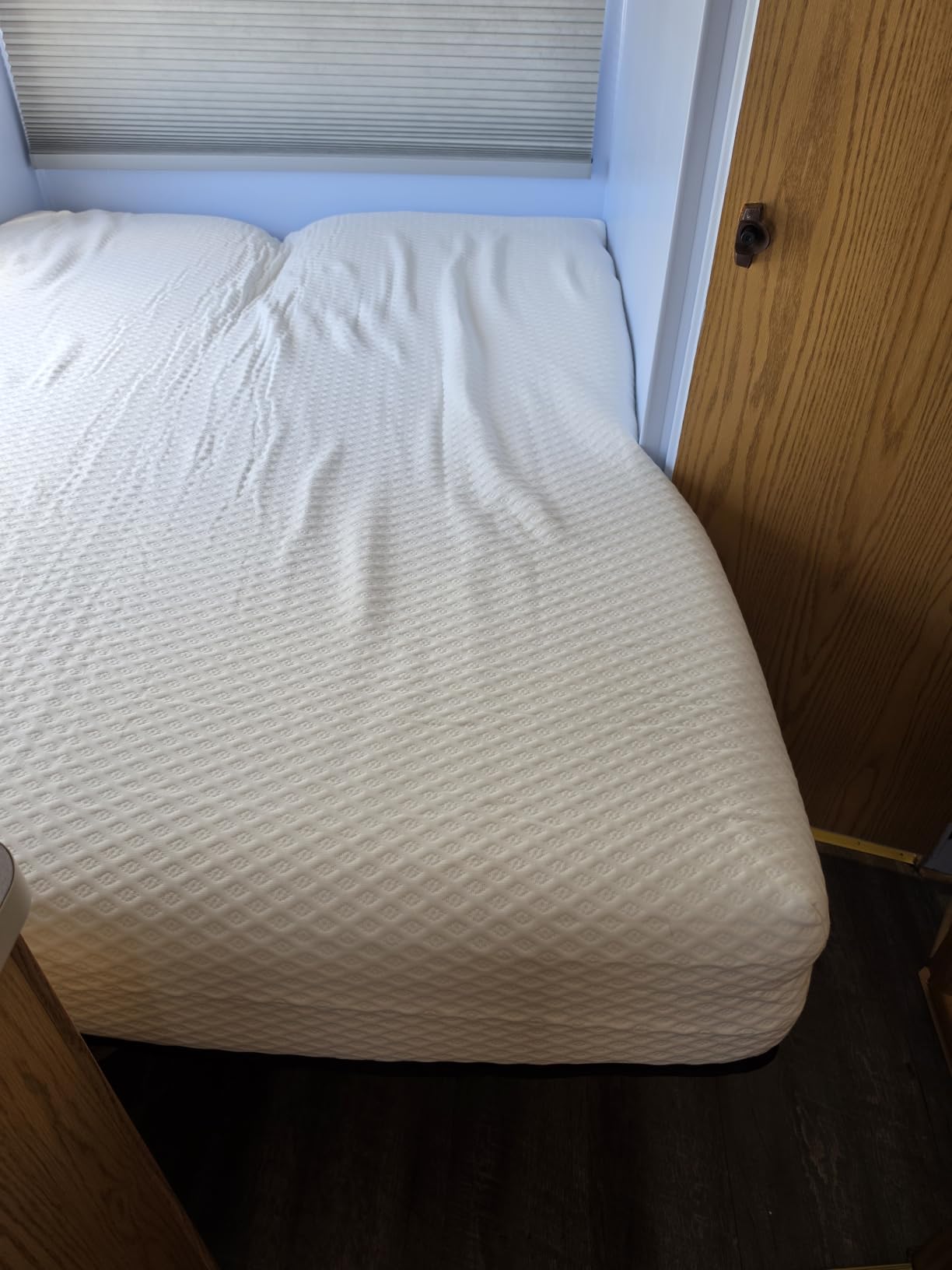 Short Queen - 10 Inch RV Mattress - 60x74, Aquasoft Memory Foam Mattress, Medium Firm, Breathable Diamond Soft Cover Fabric, Certified Safe Foam, Bed in a Box Mattress, Made in Mississippi customer photo 2