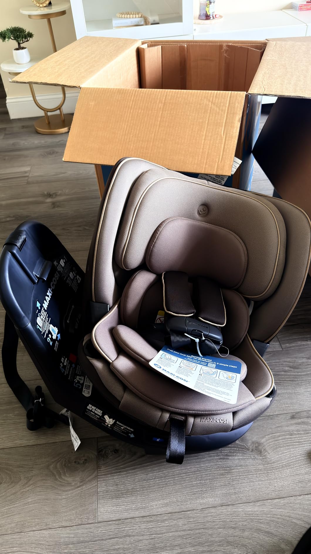 Maxi-Cosi Andi 360 Rotating All-in-One Baby Convertible Car Seat, Rear-Facing, Forward Facing Car Seat, Infant Toddler Booster, Easy Rotation, Tension System, Harness Adjust, Truffle customer photo 1