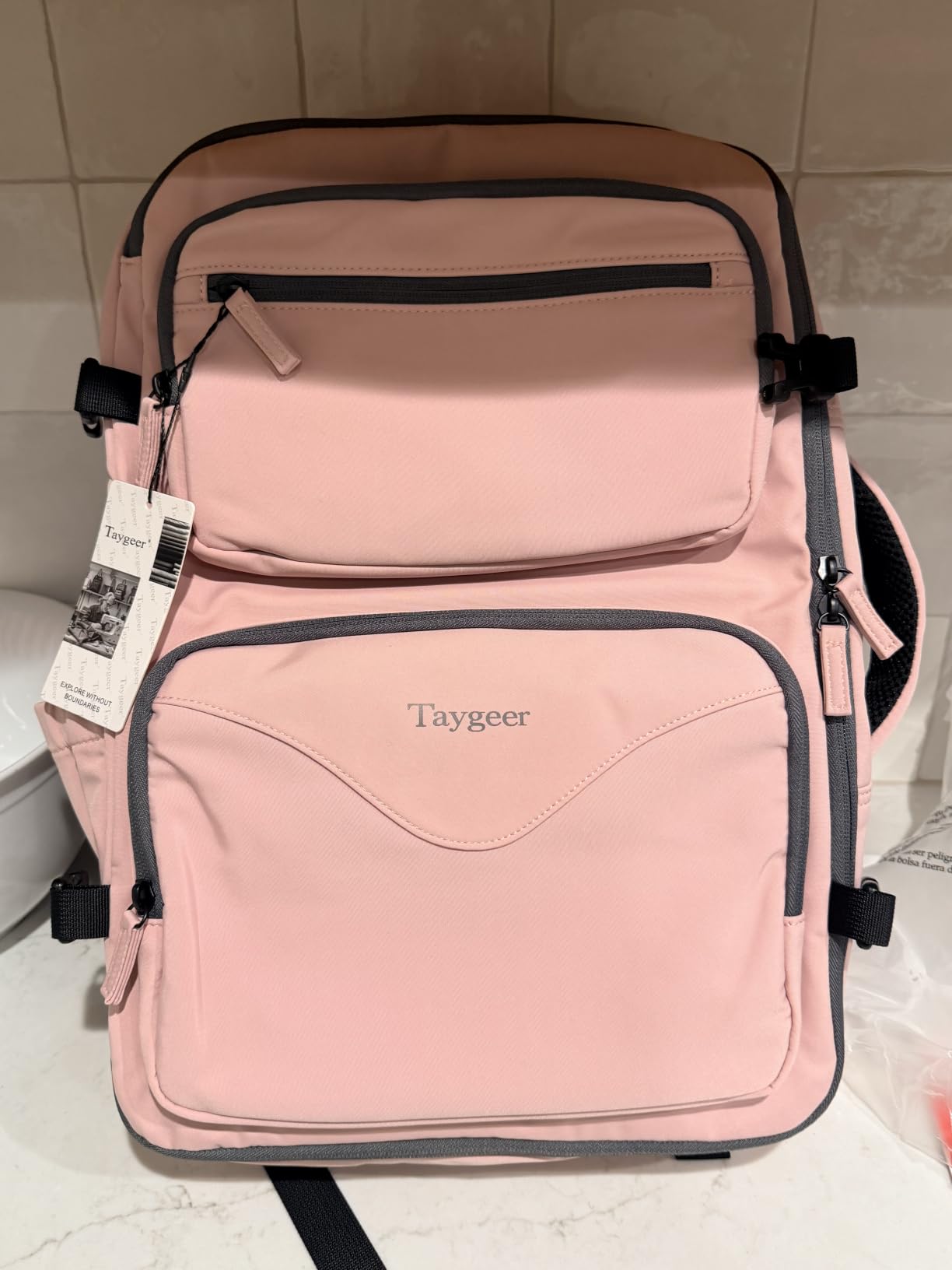 Taygeer Travel Backpack for Women, Travel Personal Item Bag with Shoe Pouch | TSA Approved Under Seat Carry on Backpack with Water Bottle Pocket Fits 15.6inch Laptop customer photo 1