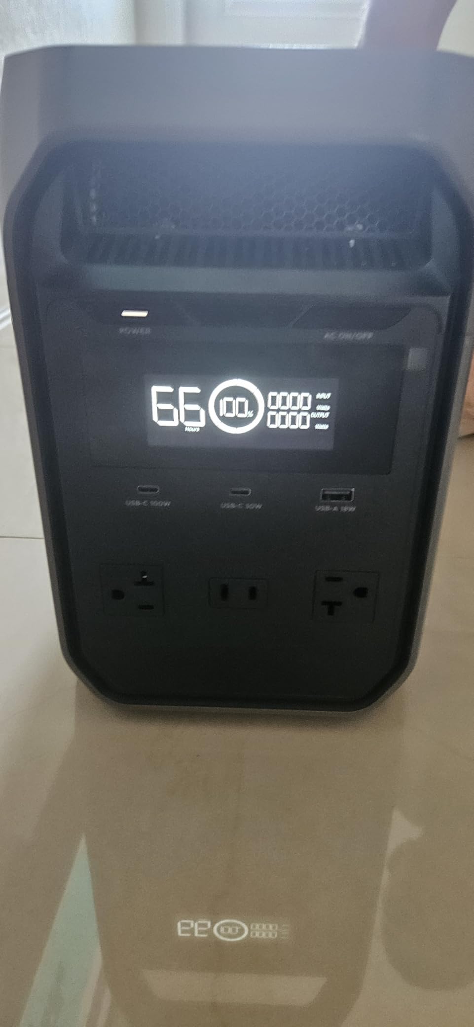 EF ECOFLOW Portable Power Station Delta 3 Classic, 1024Wh 1800W AC | 3600W Surge, 1 Hr Fast Charge, 100W USB-C Output, LiFePO4 Battery, 10ms UPS Solar Generator for Home Backup, Camping & RVs customer photo 1