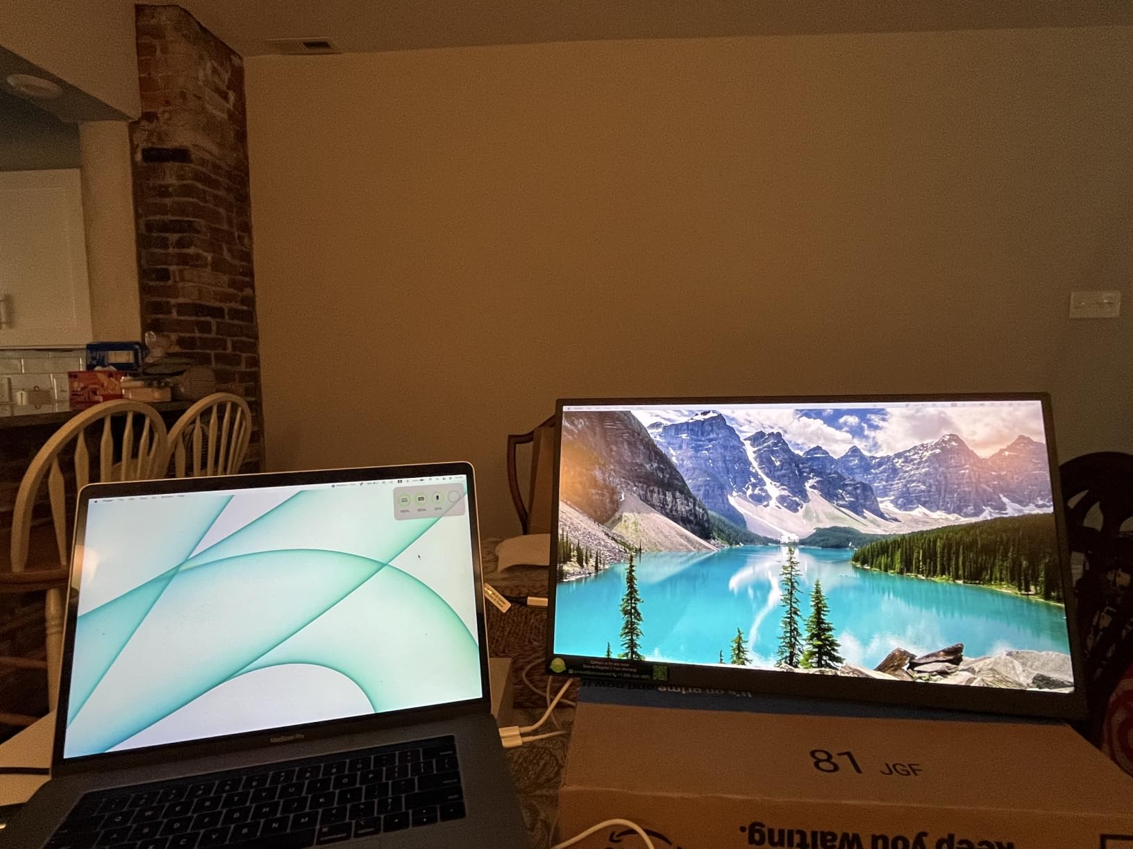 cocopar Portable Monitor 16 Inch 2.5K QHD 110% sRGB 144Hz USB-C, 120Hz HDMI, Travel Monitor with Speaker Second Screen for Laptop MacBook Surface PC Xbox PS4/5, VESA Mountable, with Kickstand customer photo 2