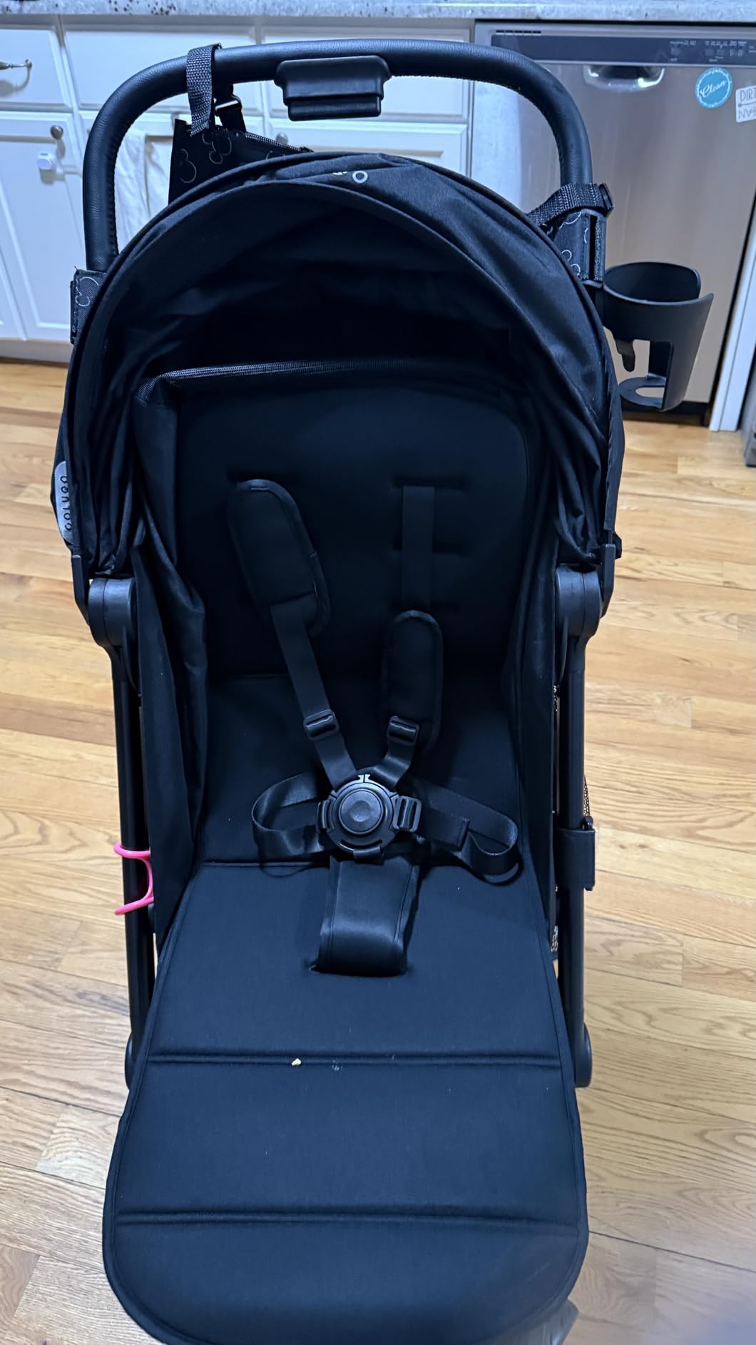Colugo Compact Stroller+ Lightweight Travel Stroller, 16 lbs, One-Hand Fold | For Infants and Toddlers 6mo-4yrs, One-hand Auto-fold, 5-Point Harness, Carry Bag, Rain Cover & Cup Holder Included, Black customer photo 2