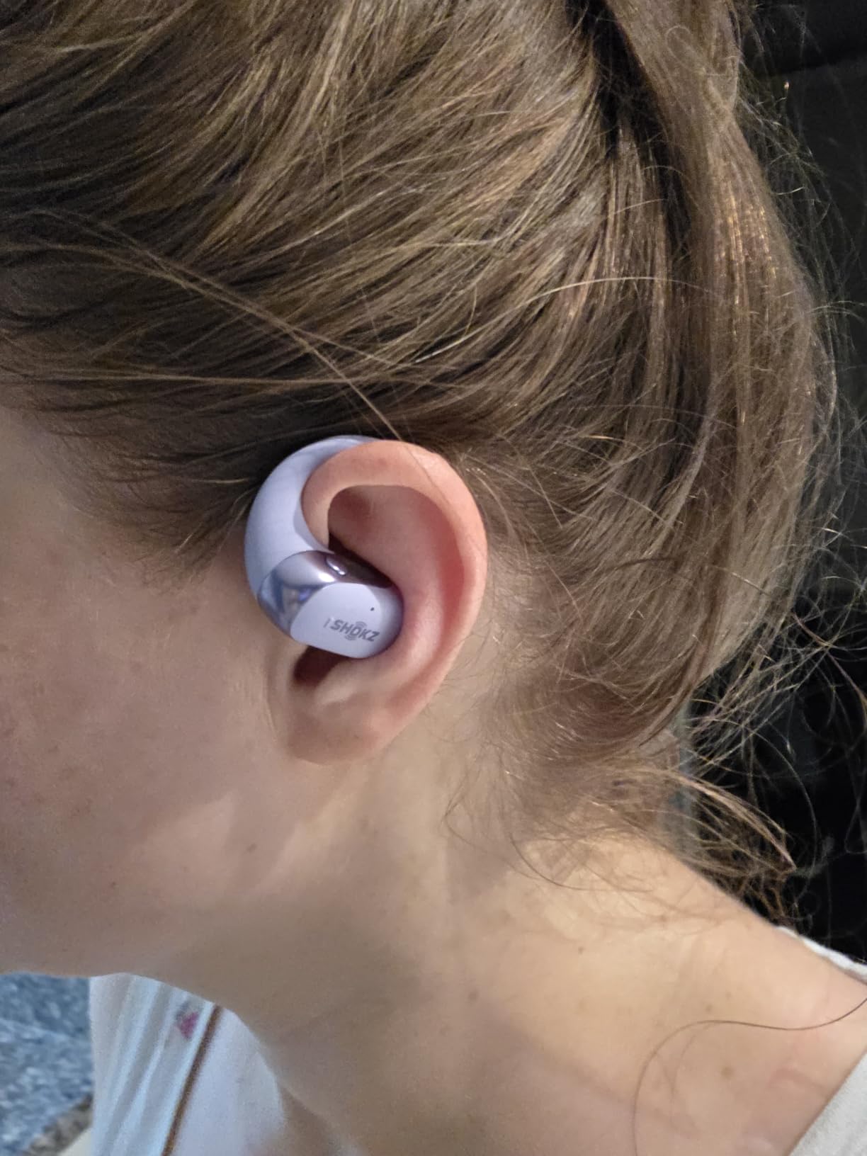 SHOKZ OpenFit 2+ Open-Ear Earbuds, Purple, Dolby Audio, Wireless Charging | Amazon Exclusive Edition; Dynamic sound; Secure fit; Soft comfort; 48H Playtime; fast charging; IP55; Gym/Outdoor/Home Leisure customer photo 2