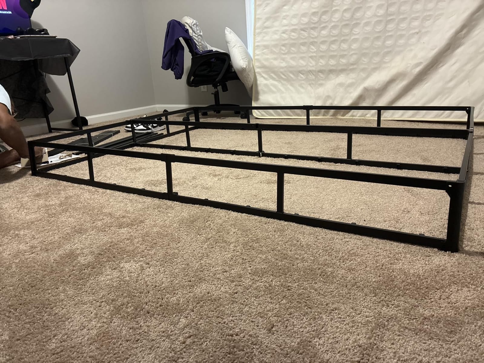 5 Inch Box Spring for Queen Bed, Heavy Duty Metal Mattress Foundation, 3000 lbs Capacity, Low Profile, Noise-Free, Easy Assembly with Fabric Cover customer photo 2
