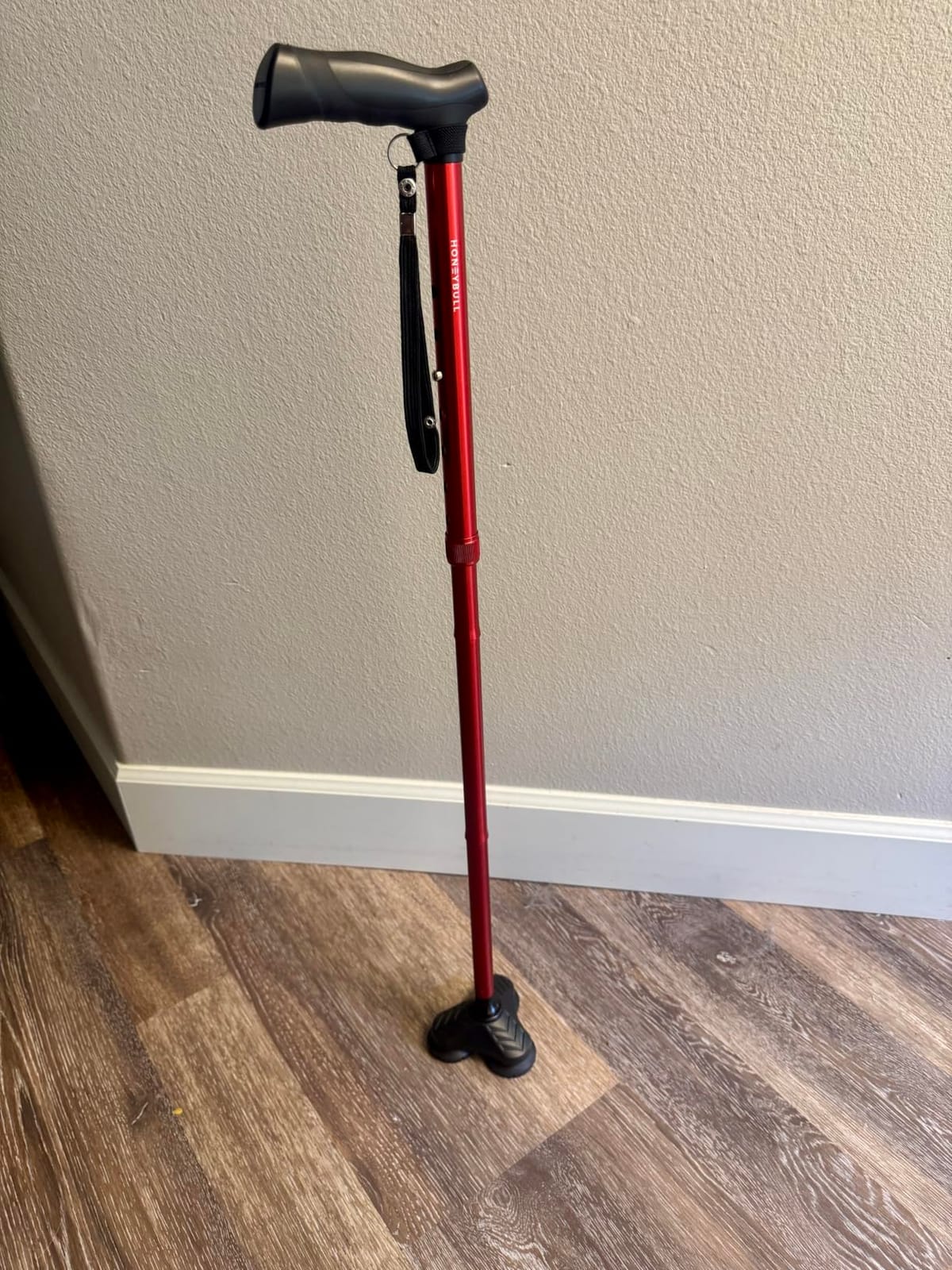 HONEYBULL Walking Cane for Men & Women, Foldable Free Standing Cane | Adjustable Height, Collapsible Design, Heavy-Duty, Pivot Base for Stable Support, Ergonomic Handle customer photo 2