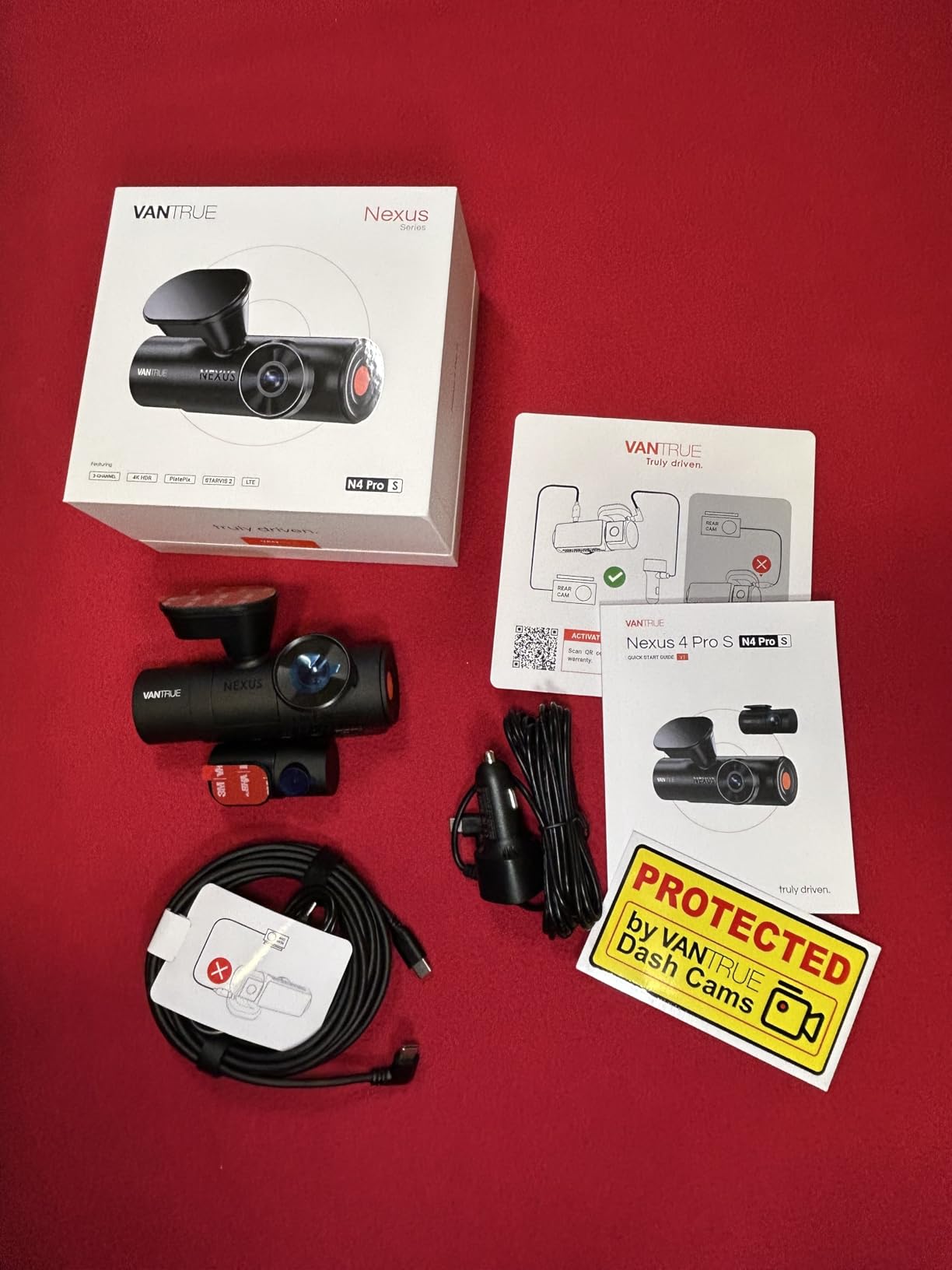 Vantrue N4 Pro S 4K 3 Channel Dash Cam, Triple STARVIS 2 HDR Car Camera | 4K+1080P+2.5K Front and Rear Inside Dashcam, IR Night Vision, 24/7 Buffered Parking Mode, GPS, Wi-Fi, Support 1TB (RC18) customer photo 2
