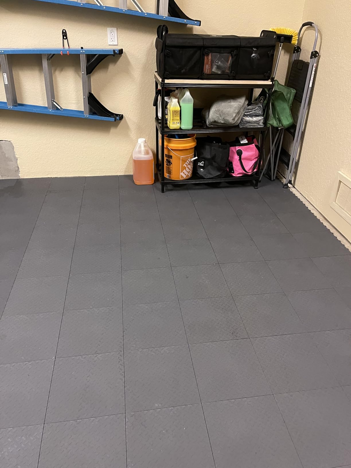 Garage Floor Tiles Interlocking Garage Flooring for Car Modular PlasticTile customer photo 2