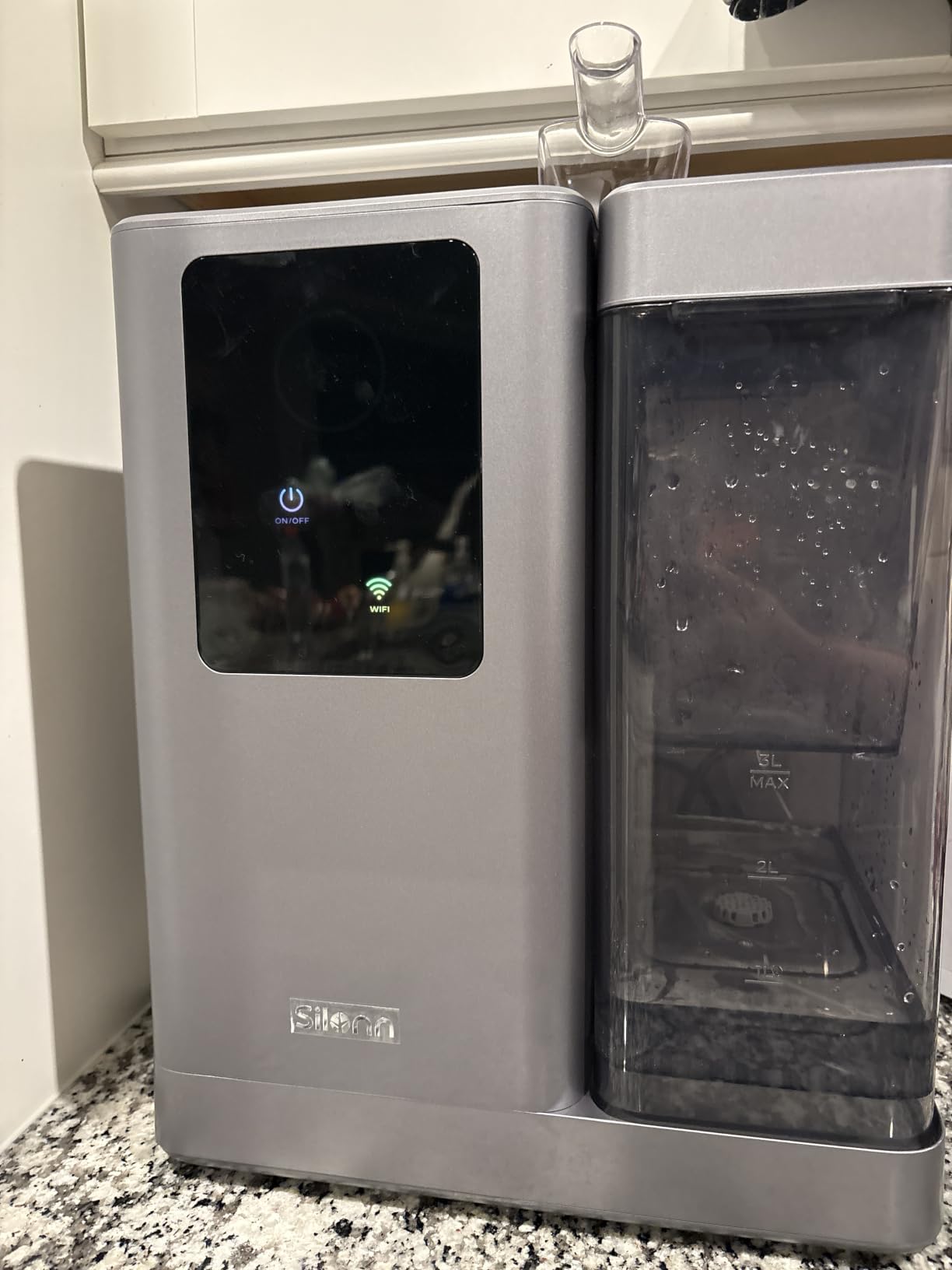 Silonn Nugget Ice Maker Countertop with APP & Voice Control, Self Cleaning Ice Machine with 3L Large Water Tank, 44lbs/24H Soft Chewable Ice, Portable Pebble Ice Maker for Home, Kitchen and Party customer photo 1