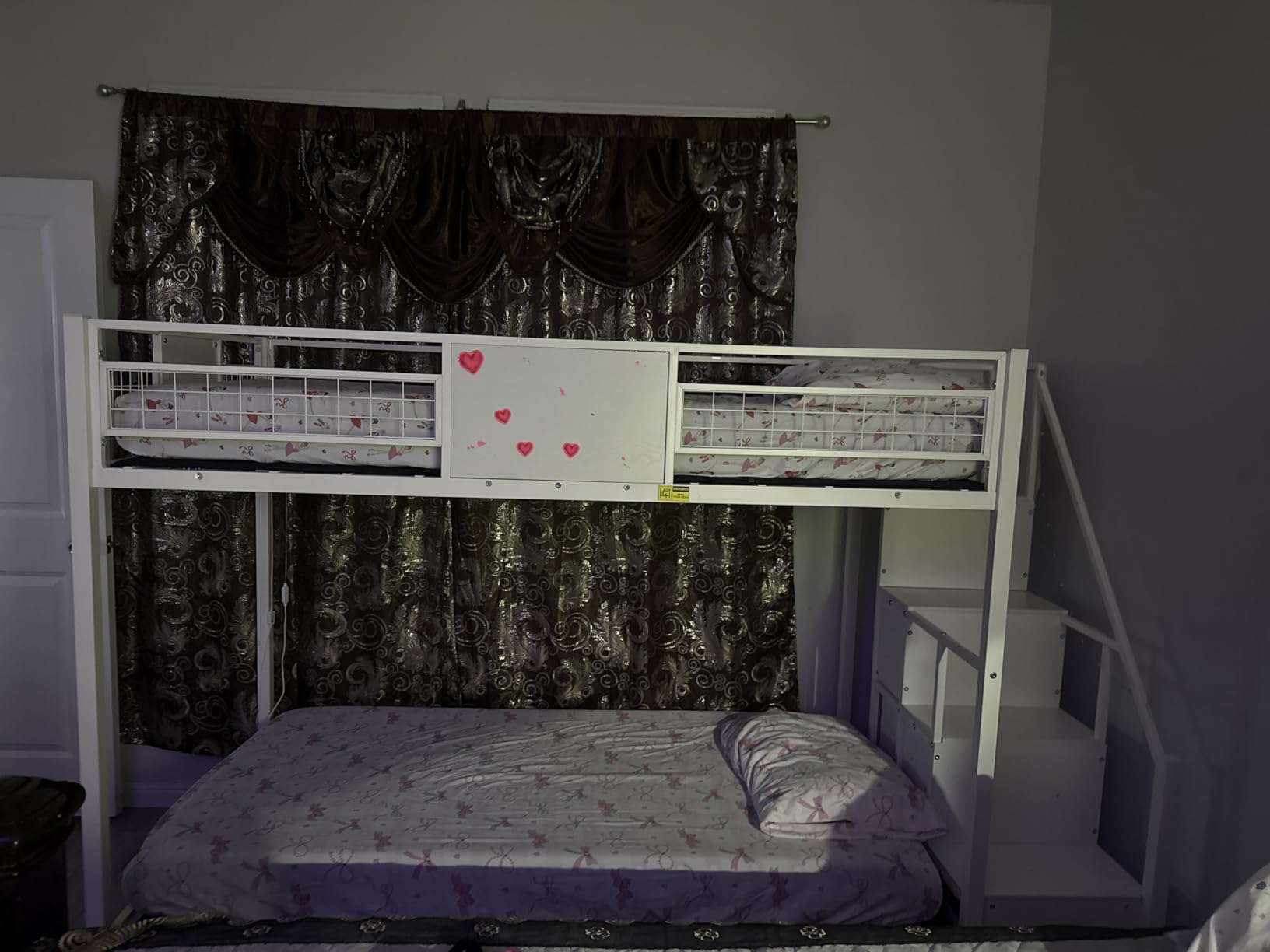 BTHFST Bunk Bed Twin Over Twin with Stairs, Storage Drawers and LED Lights | 8 Drawers, Heavy Duty Bunk Bed, Hanging Area, Full-length Guardrail, Space-saving Bed for Dorm, Bedroom, Apartment customer photo 1