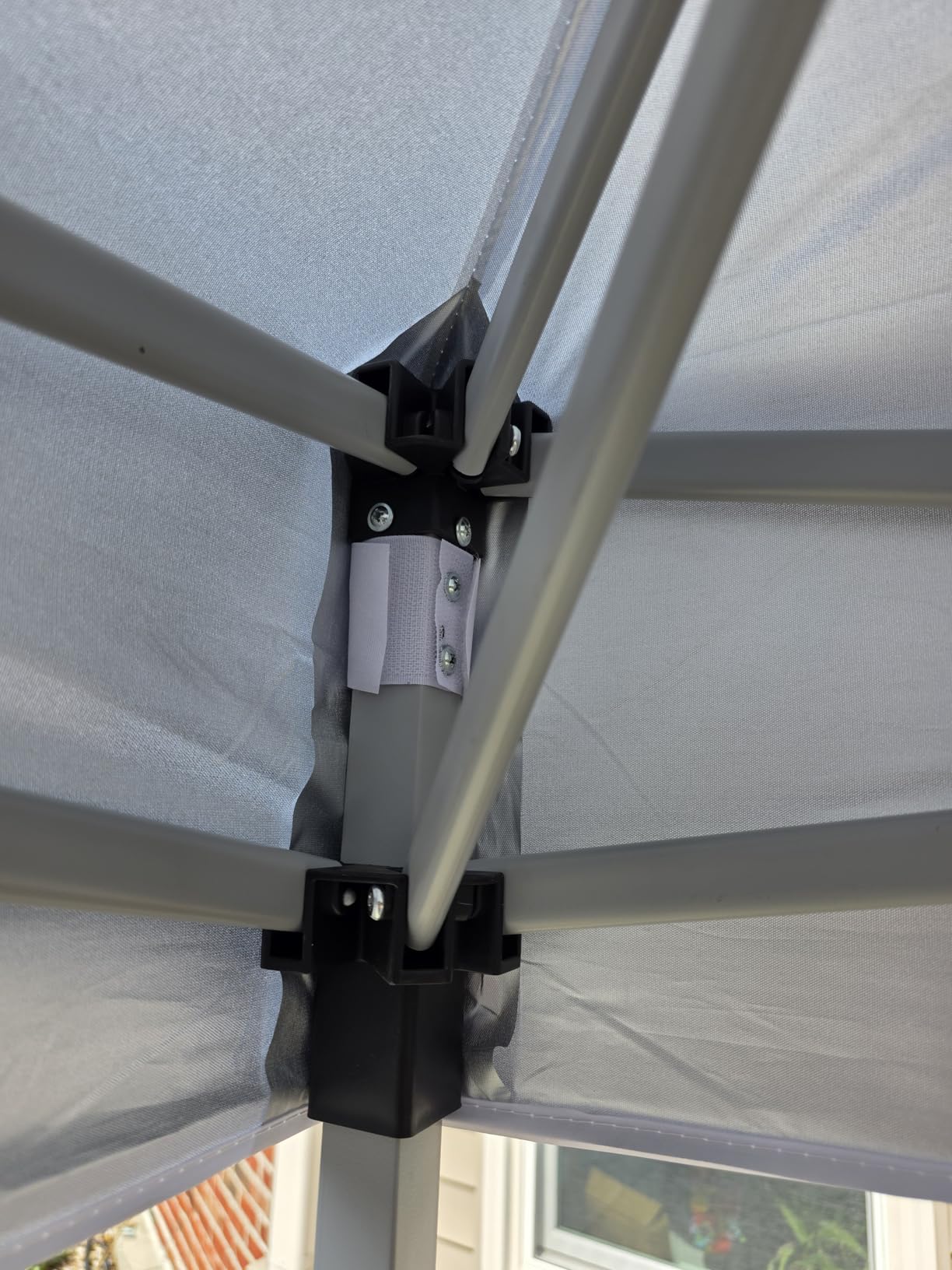 Raynesys 10x10ft Pop Up Canopy Tent with Sidewalls for Events, Parties | 10 Person Party Tent One Push Setup, Portable Gazebo Outdoor Sun Shade, Silver Coated Top, White customer photo 1