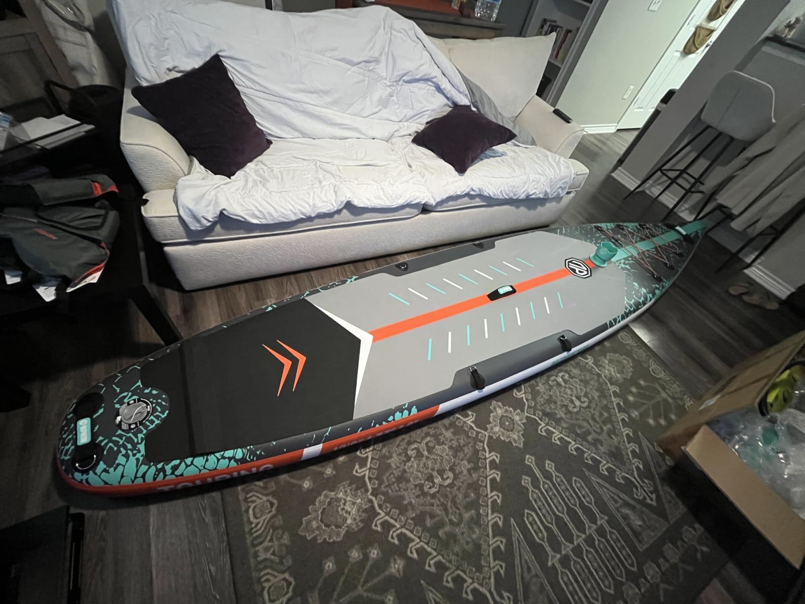 Niphean 12'6'' Inflatable Paddle Board with Accessories Touring SUP | 550 lbs Capacity, Hardshell Stand Up Paddle Boards for Adults & Youth Beginner Men Women, Kick Pad, Anti-Slip, Repair Kit customer photo 1