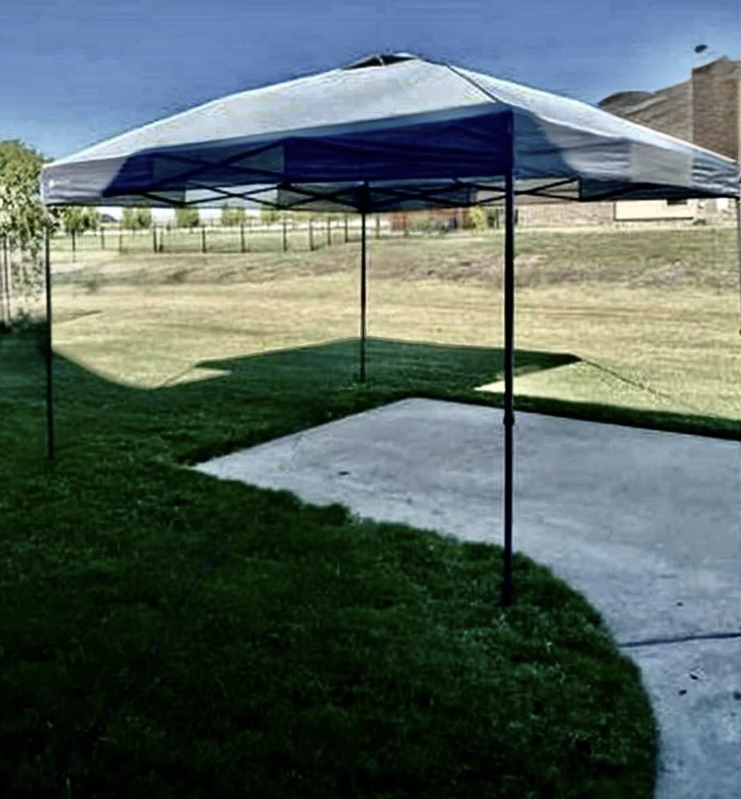 Driftalia 10x10 Pop Up Canopy Tent One-Push Center Lock, Portable Shelter | UPF 50+ Water-Resistant Fabric, 3 Adjustable Heights, Carry Bag, 4 Sandbags & 8 Stakes, for Backyard, Camping, Beach, Market customer photo 1