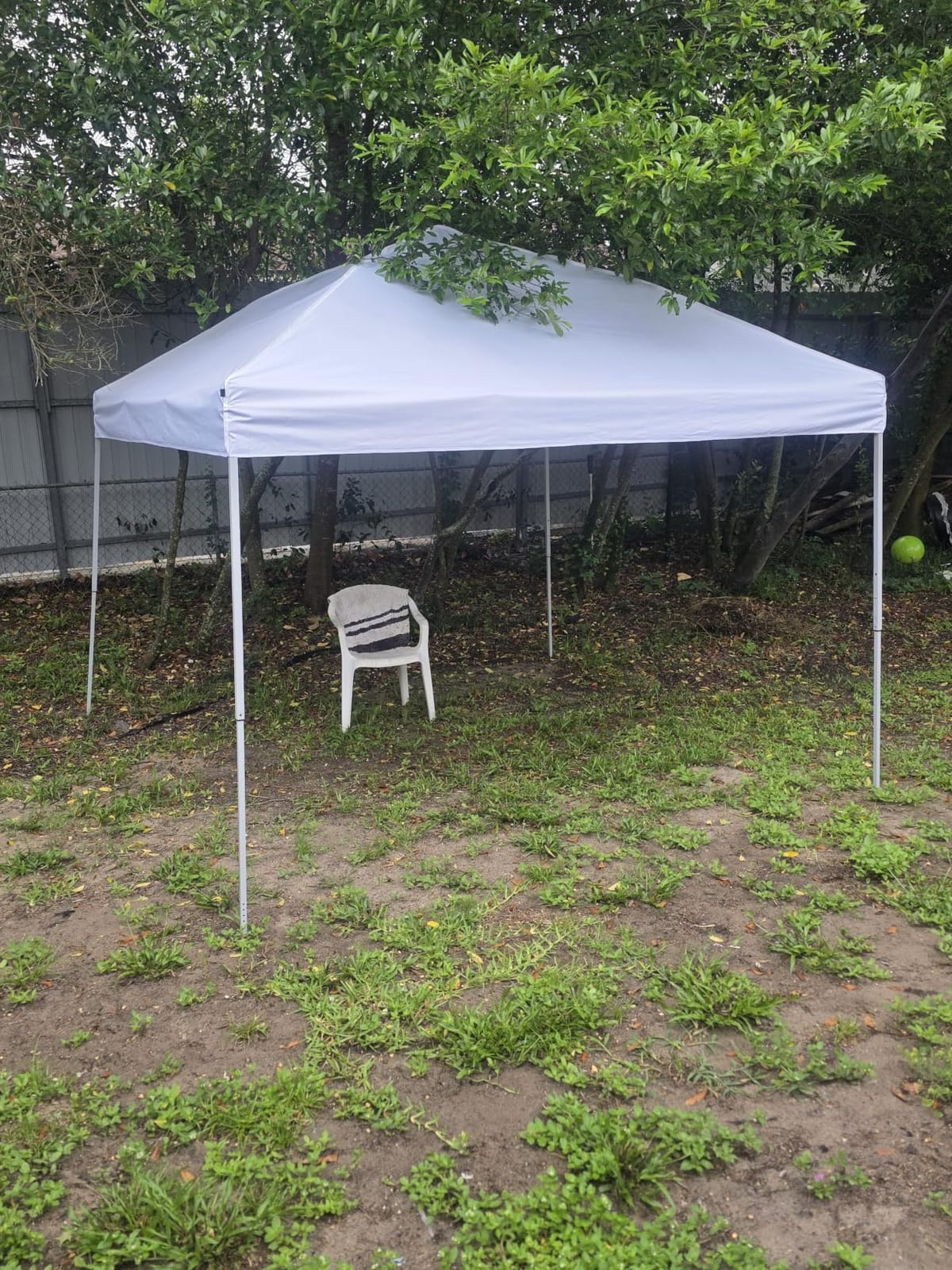 Driftalia 10x10 Pop Up Canopy Tent One-Push Center Lock, Portable Shelter | UPF 50+ Water-Resistant Fabric, 3 Adjustable Heights, Carry Bag, 4 Sandbags & 8 Stakes, for Backyard, Camping, Beach, Market customer photo 2