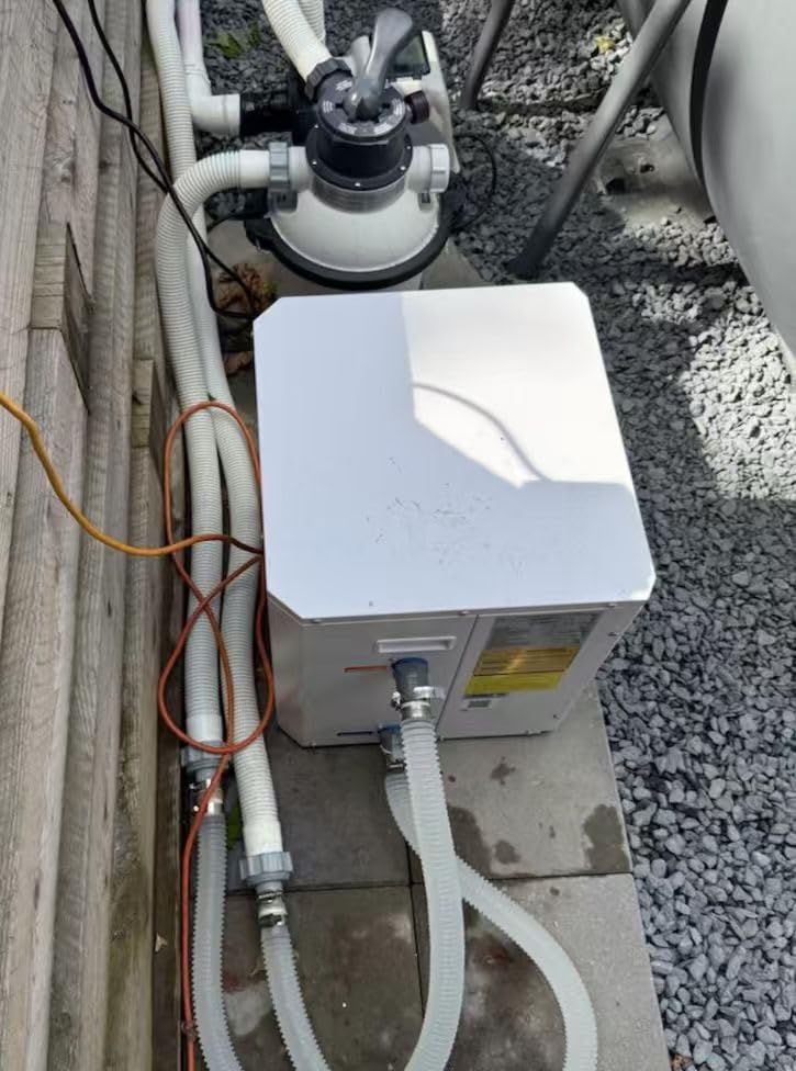 10,000 Gallons Above Ground Pool Heater 110V | H10 35,000BTU Swimming Pool Heat Pump High Efficiency COP16 Energy Save 45% Heating or Cooling Above Smart Inverter Control customer photo 2