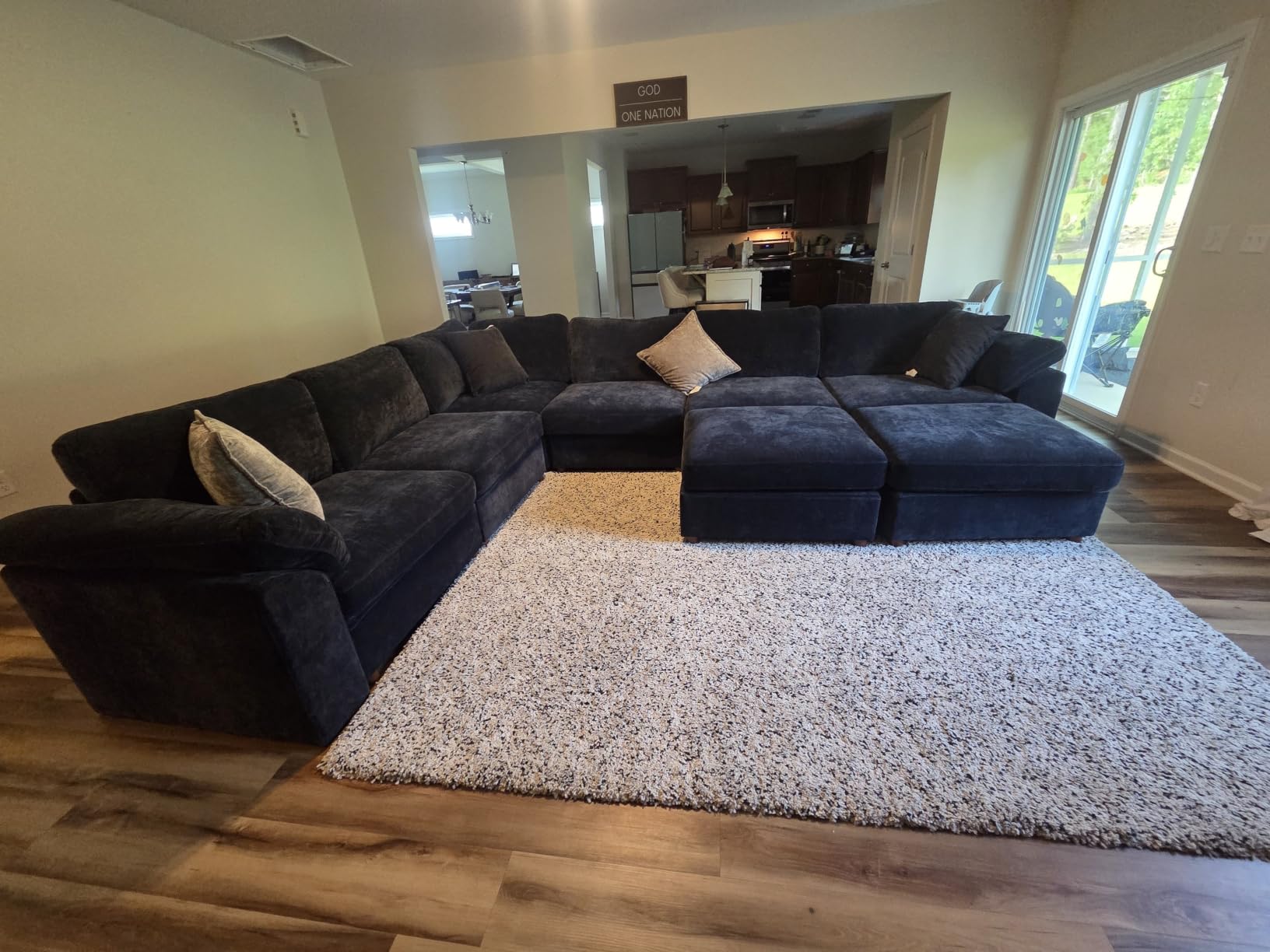 EASE MOOSE Oversized L Shape Sectional Modular Sofa, Wide Deep Seat Sectional Sofa, Comfortable Grey Cloud Modular Sofa customer photo 2