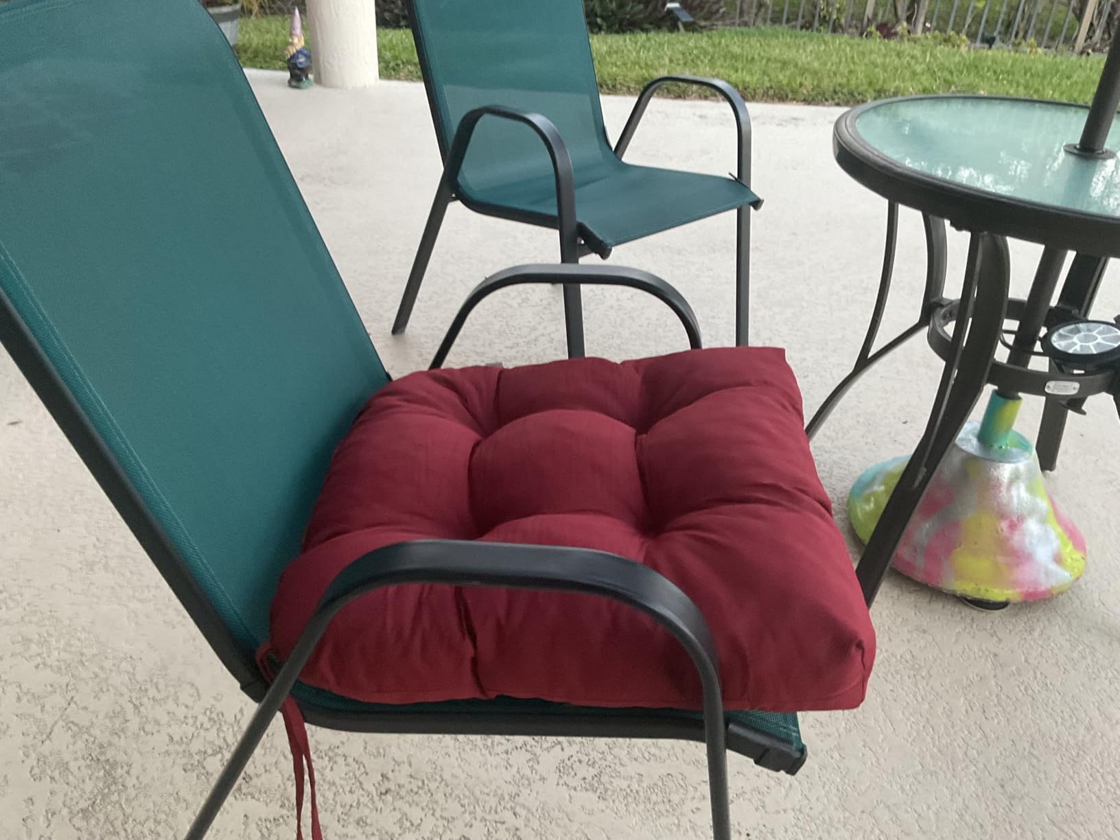Wicker Chair Cushions of 3 Pieces, Waterproof Cushions for Patio Furniture, Tufted Wicker Outdoor Furniture Cushions, 1 Patio Loveseat Cushion and 2 U-Shaped Cushions, 44