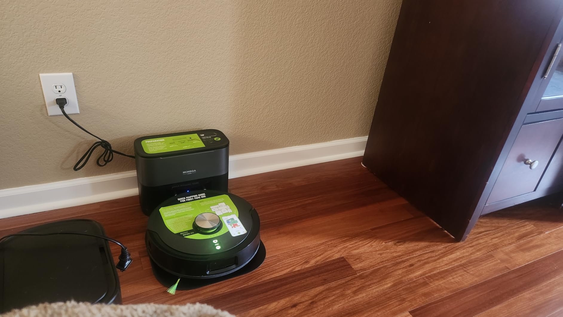 MONSGA Robot Vacuum and Mop, 90 Days Self-Emptying with 8000Pa Suction | Dual Anti-Tangle for Pet Hair, Carpet and Hard Floor, LiDAR Navigation, Smart Mapping, 160Mins Runtime, APP & Voice Control customer photo 1