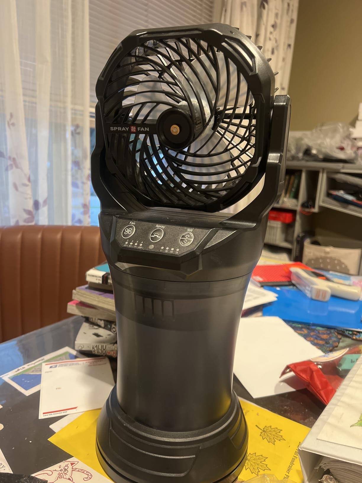 Misting Fans for Outside, Portable Mister Fan with 30000mAh Battery & Remote, 2L Tank & 4 Speeds Mist Modes, Extreme Heat Relief for Camping Patio Garden Backyard Tailgate Parties customer photo 2